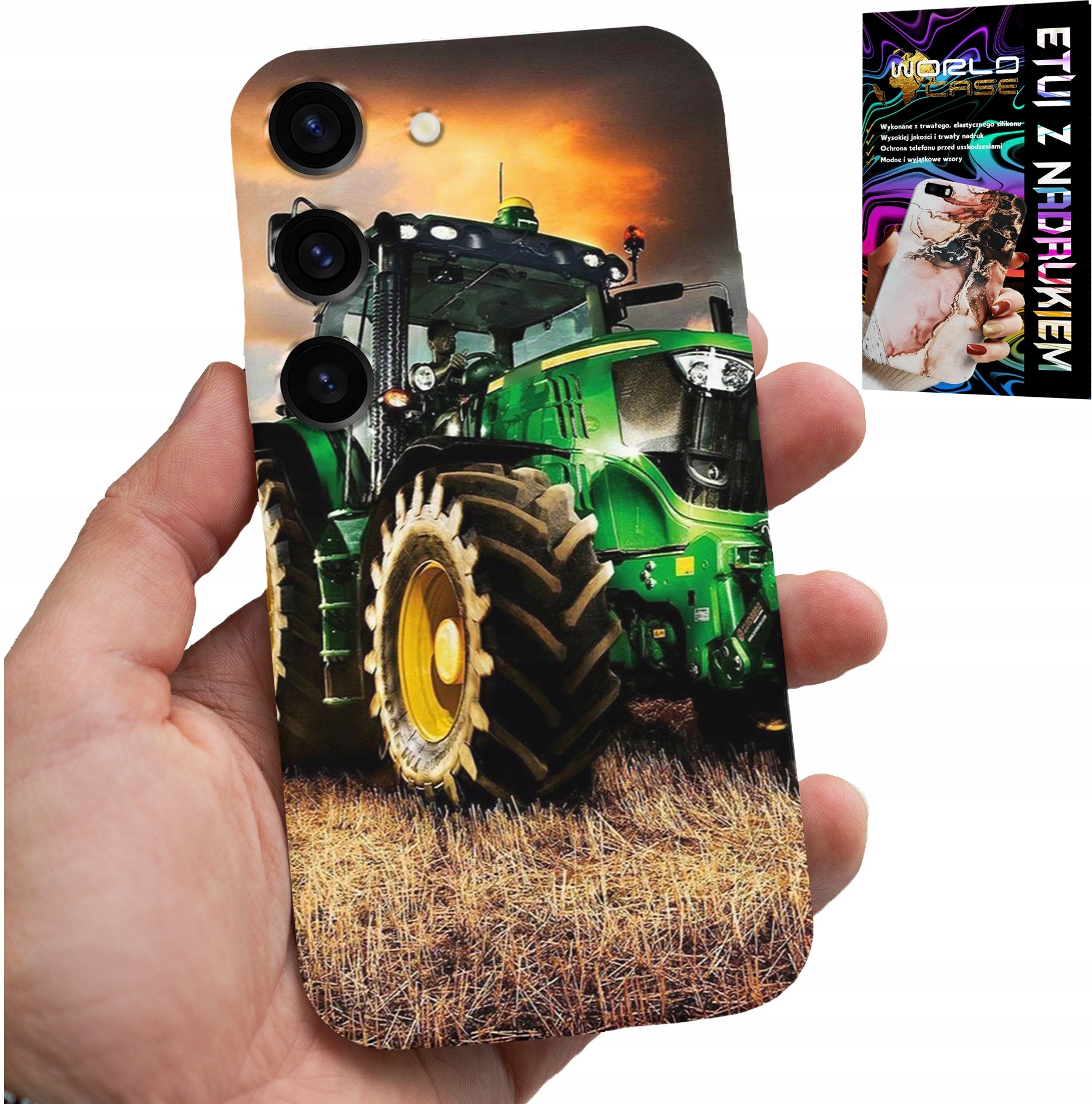 ETUI DO SAMSUNG GALAXY S23 PLUS - TRAKTOR CIĄGNIK ROLNICZY FARMA + SZKŁO
