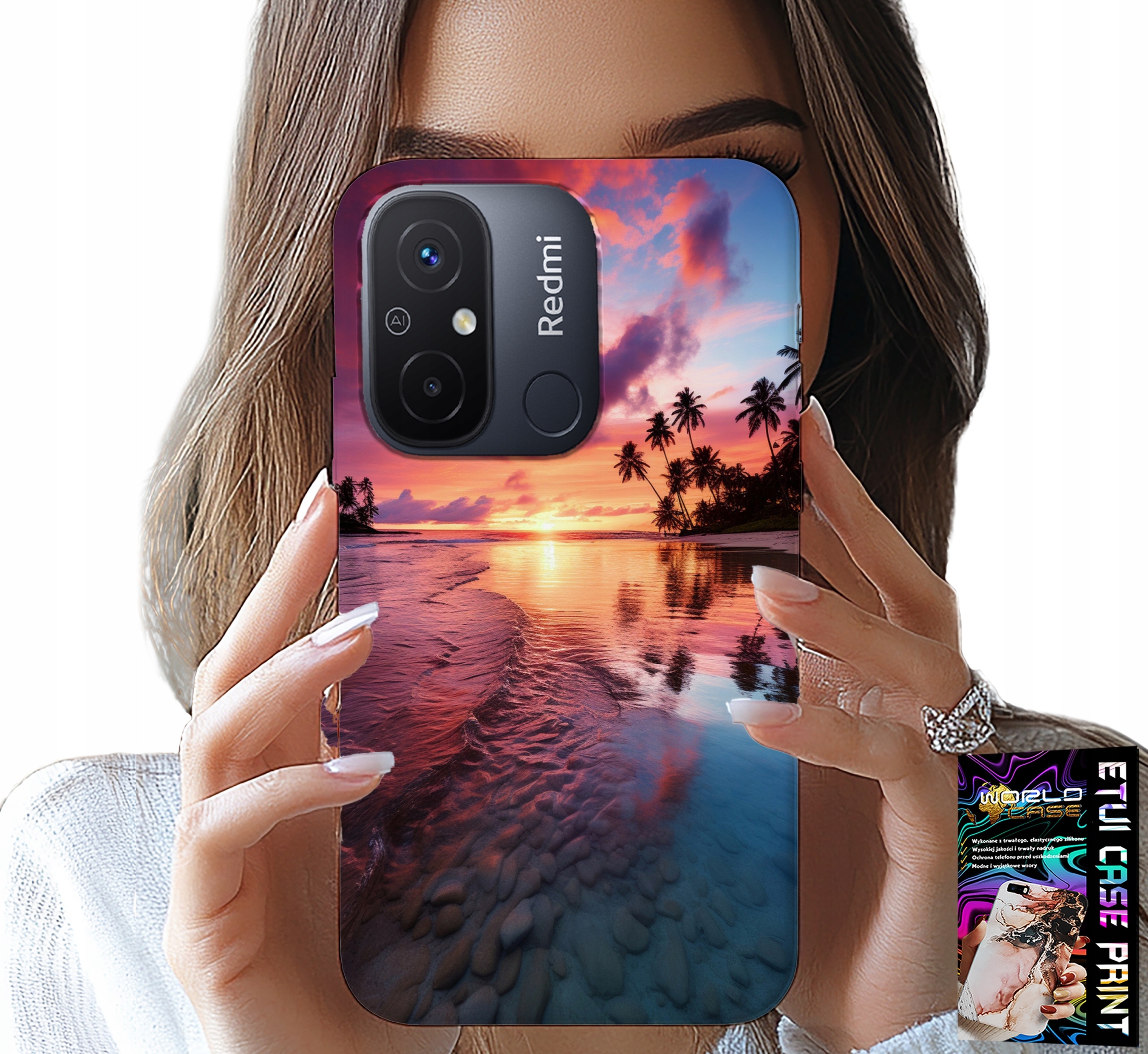 ETUI DO XIAOMI REDMI 12C - PLAŻA WAKACJE WYSPA PIĘKNE WIDOKI +SZKŁO