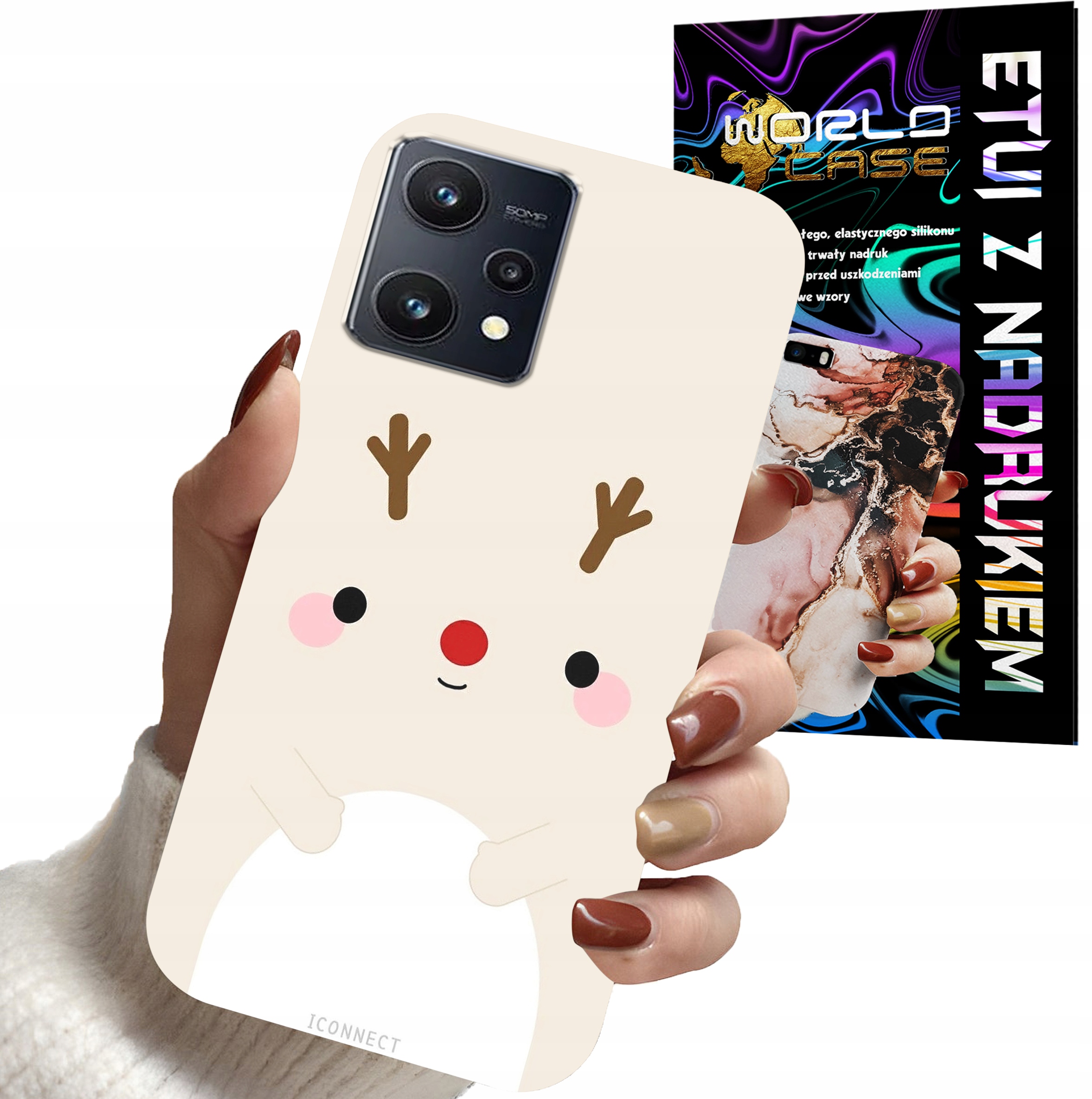 ETUI CASE DO REALME 9 PRO - ŚWIĄTECZNE WZORY RENIFER MIKOŁAJ ŚWIĘTA