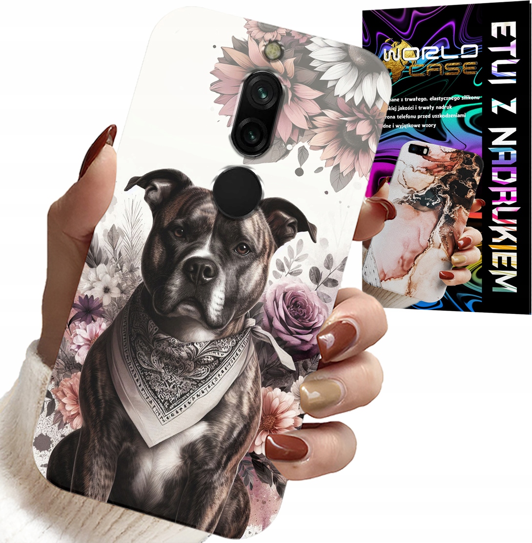 ETUI DO XIAOMI REDMI 8 - PITBULL GROŹNE PSY FUTERAŁ PLECKI CASE