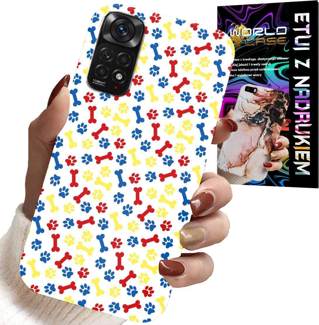 ETUI DO XIAOMI NOTE 11 / 11S - ŁAPKI KOŚCI PIES PATROL BAJKI + SZKŁO