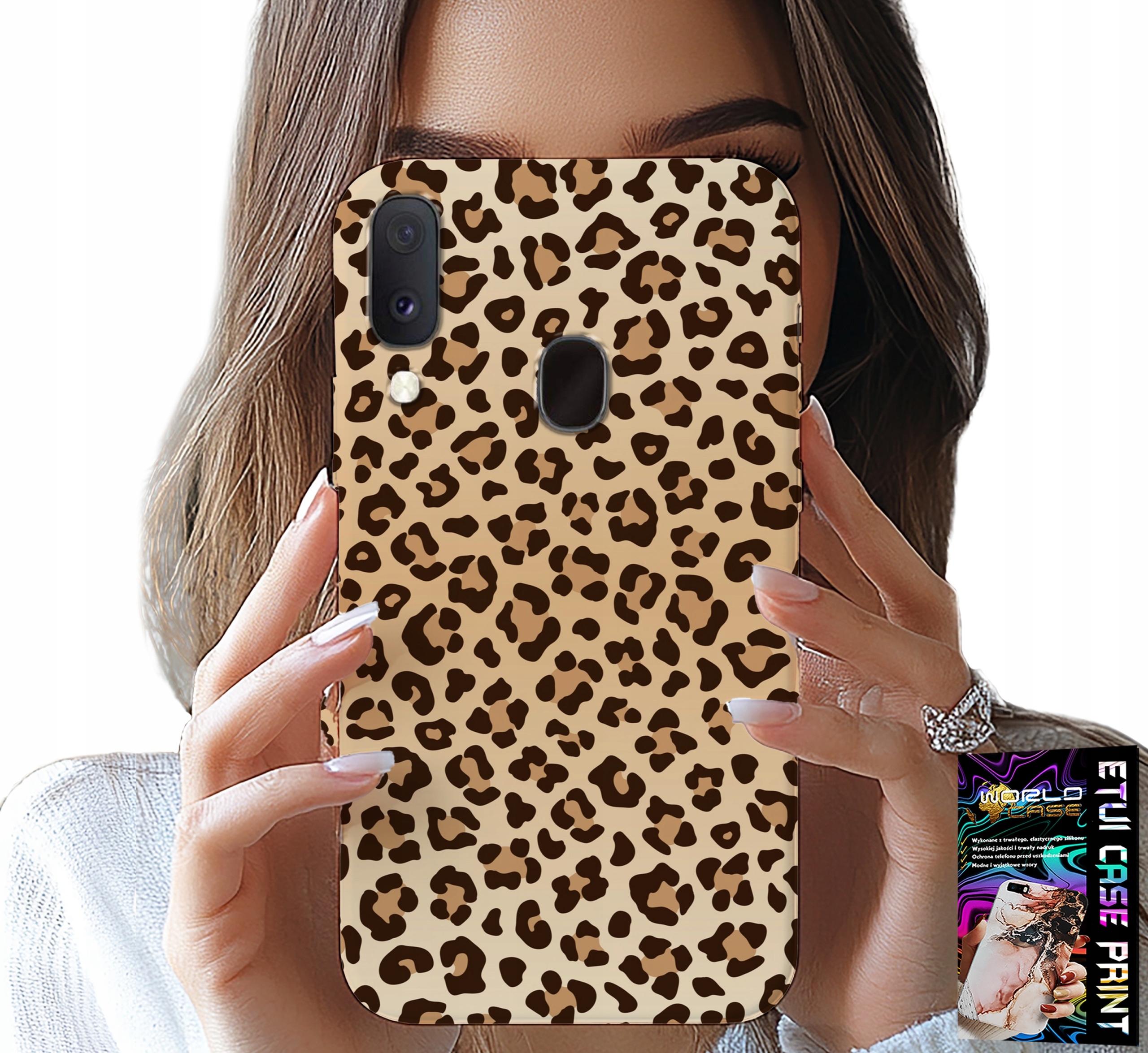 ETUI DO SAMSUNG GALAXY A40 - PLECKI W PANTERKĘ MODNE KOBIECE WZORY