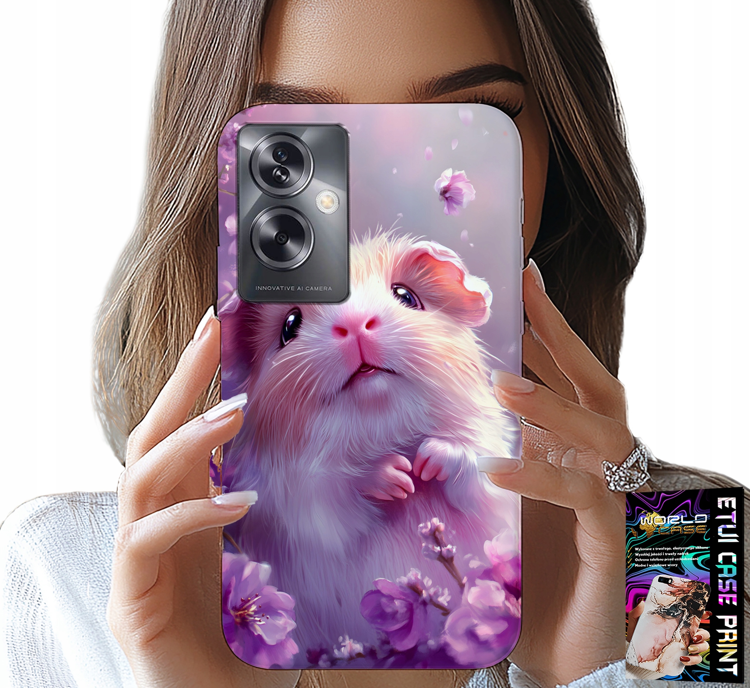 ETUI DO OPPO A79 5G - SŁODKI CHOMIK, GRYZONIE WZORY DLA DZIECI