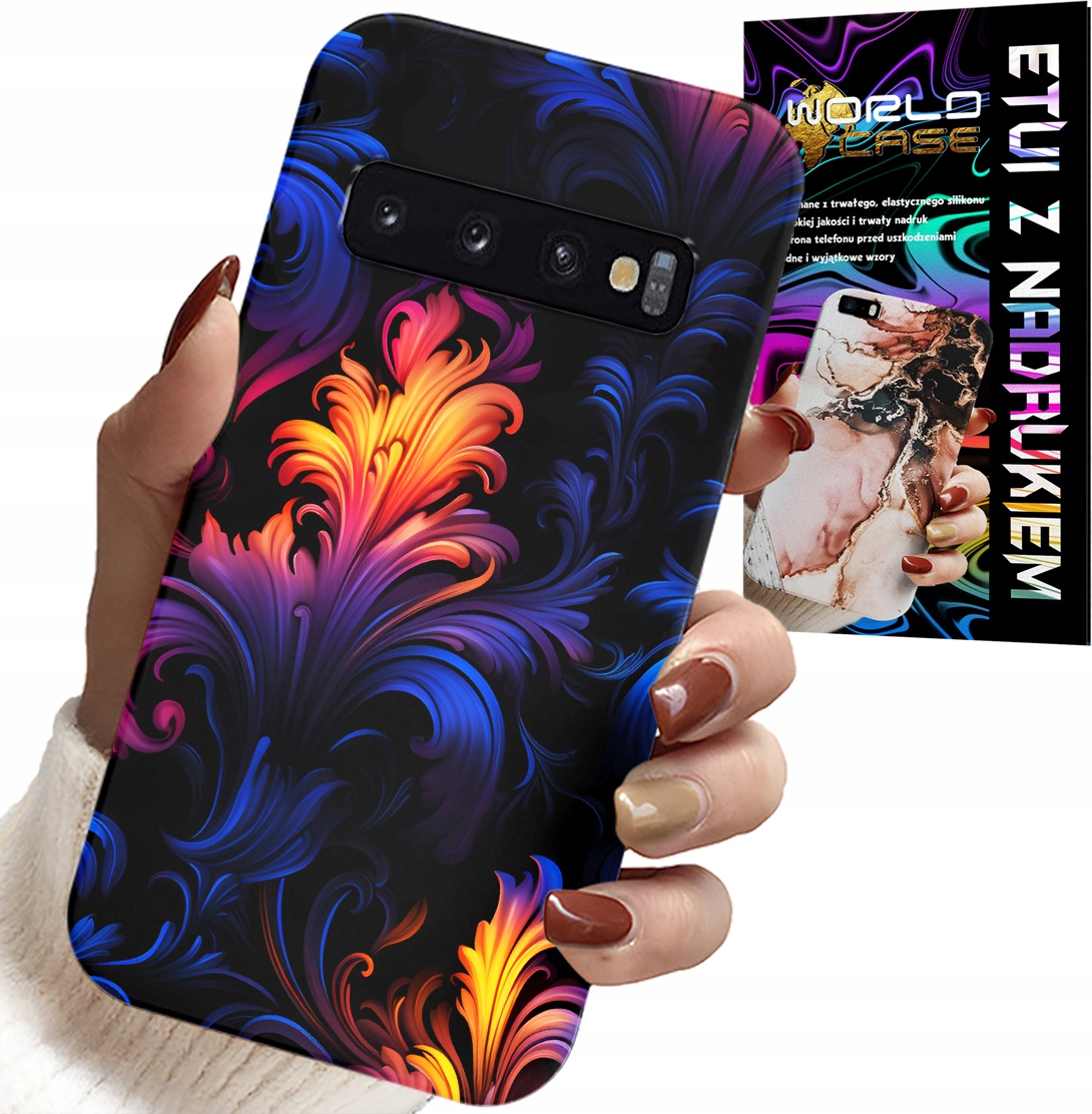 ETUI DO SAMSUNG GALAXY S10 PLUS - ABSTRAKCYJNE KOLOROWE WZORY + FOLIA