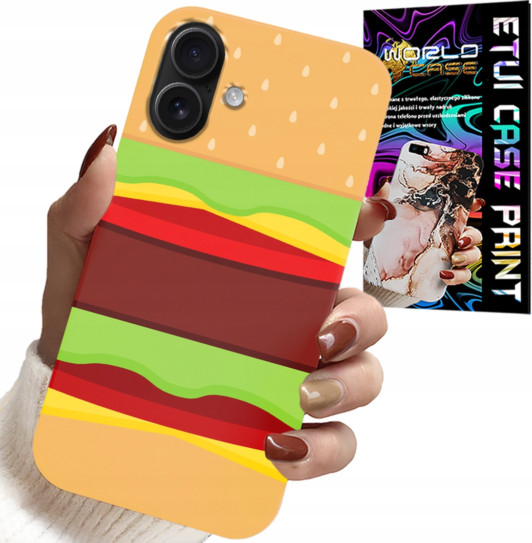 ETUI DO IPHONE 16 PLUS - CASE BURGER CHEESEBURGER OBUDOWA PREZENT