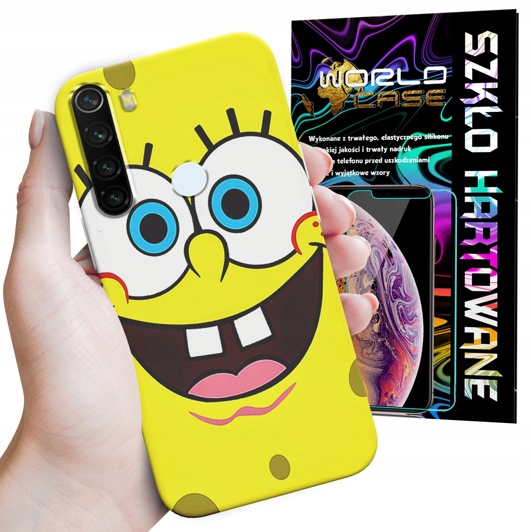 ETUI DO XIAOMI NOTE 8T - SPONGEBOB BAJKI GRY WYBÓR PLECKI + SZKŁO