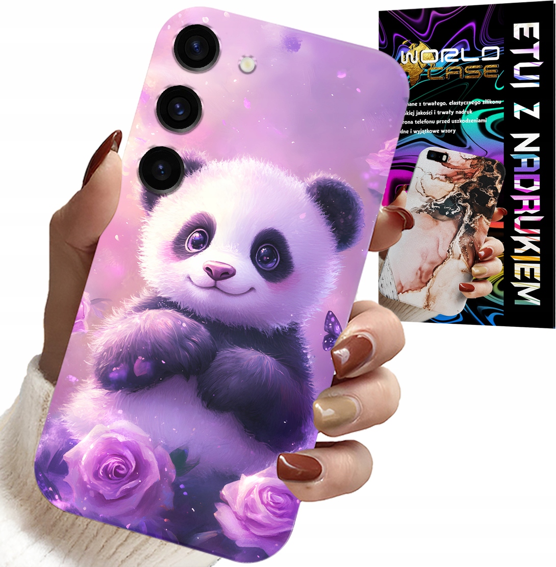 ETUI DO SAMSUNG GALAXY S23 - SŁODKA PANDA WZORY DLA DZIECI + SZKŁO