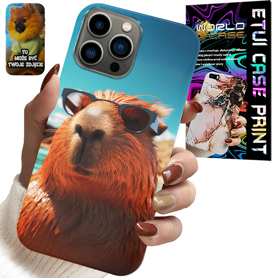 ETUI DO IPHONE 13 PRO - SŁODKA KAPIBARA, CAPIBARA CASE + SZKŁO
