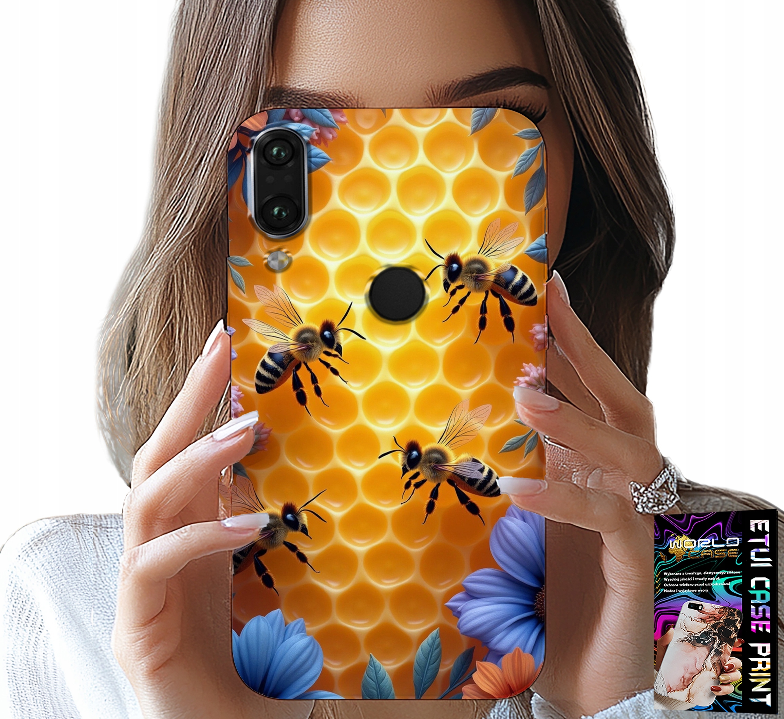 ETUI DO XIAOMI NOTE 7 - PSZCZOŁY UL PLASTER MIODU PLECKI CASE