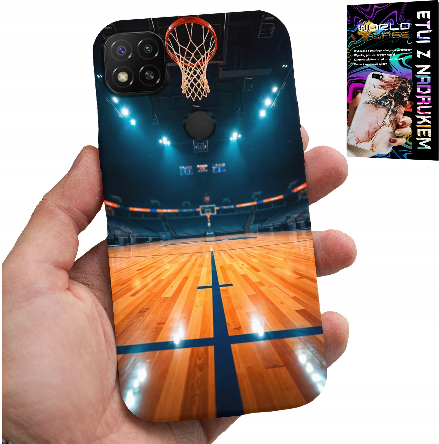 ETUI DO XIAOMI REDMI 9C - KOSZYKÓWKA NBA BOISKO, KOSZ FAN WZORY