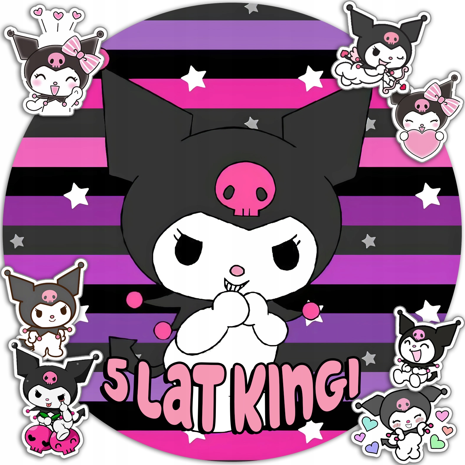 OPŁATEK NA TORT 30CM - KURO.MI MELODY HEL.LO + IMIĘ + GRATIS! 24CM 26CM