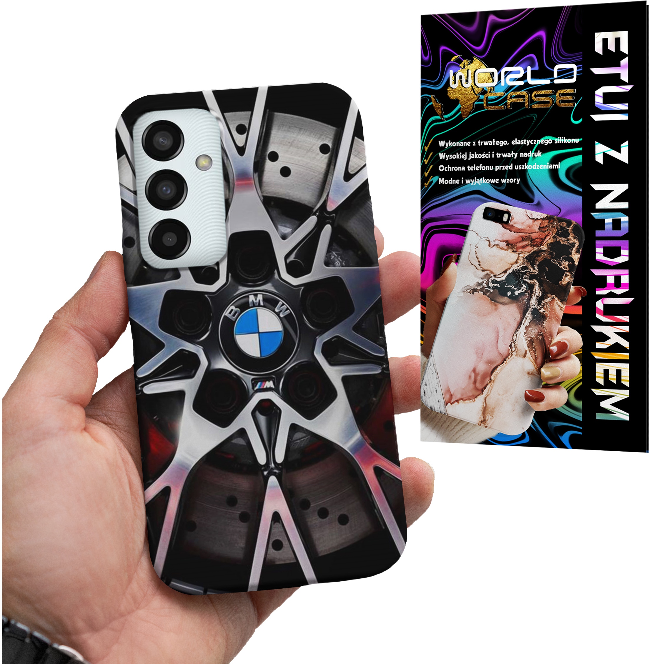 ETUI CASE DO SAMSUNG M23 5G - BMW FELGA AUTO FAN WZORY MERCEDES ITP