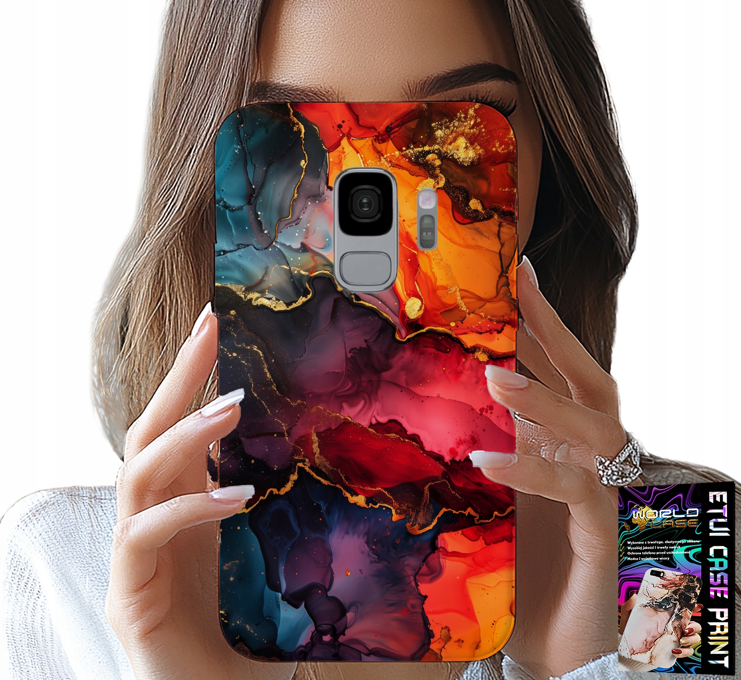 ETUI DO SAMSUNG GALAXY S9 - KAMIENNE WZORY, OBUDOWA CASE + FOLIA