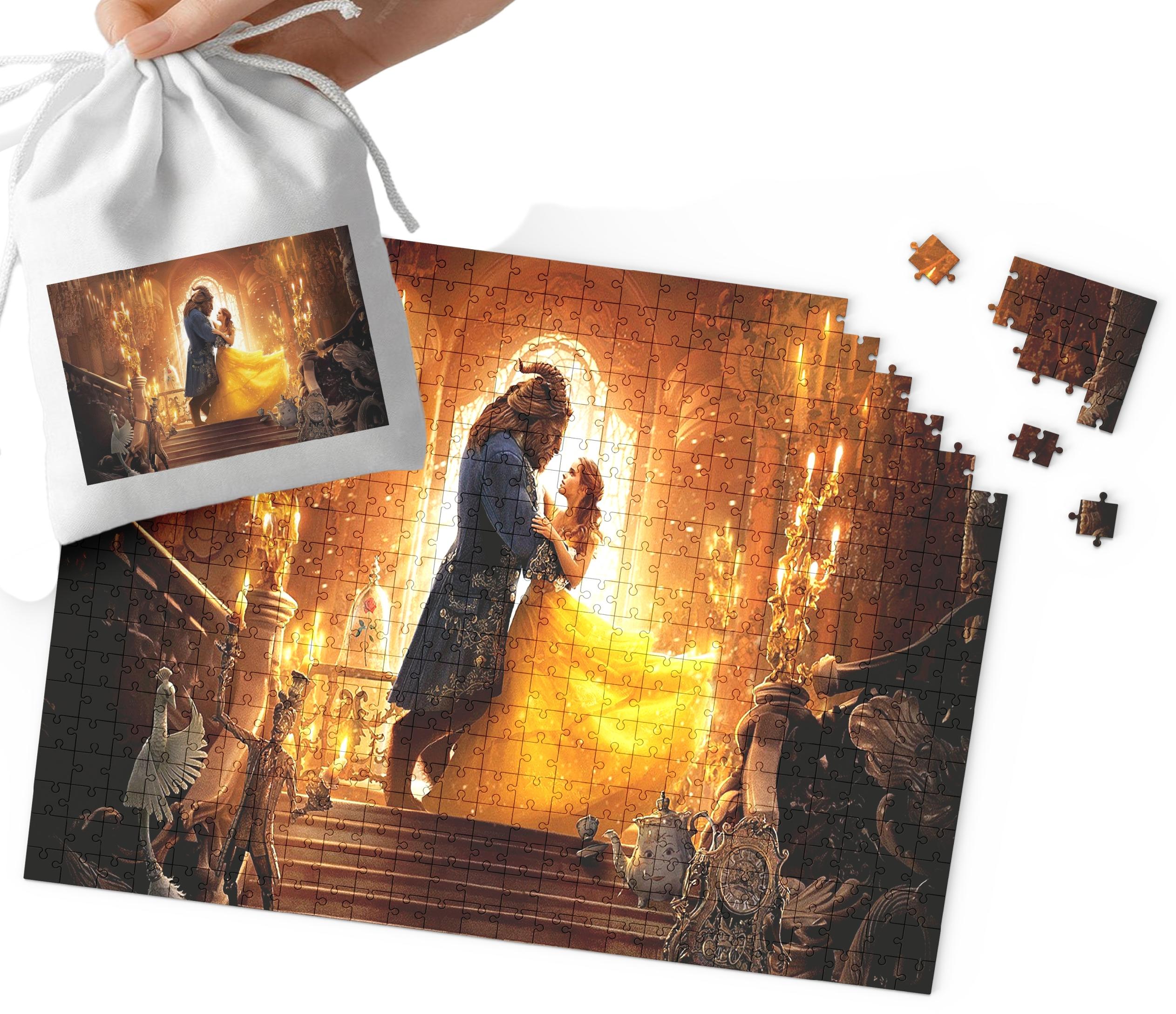 PUZZLE - Piękna i Bestia WZORY Z BAJEK I GIER 35el + WORECZEK