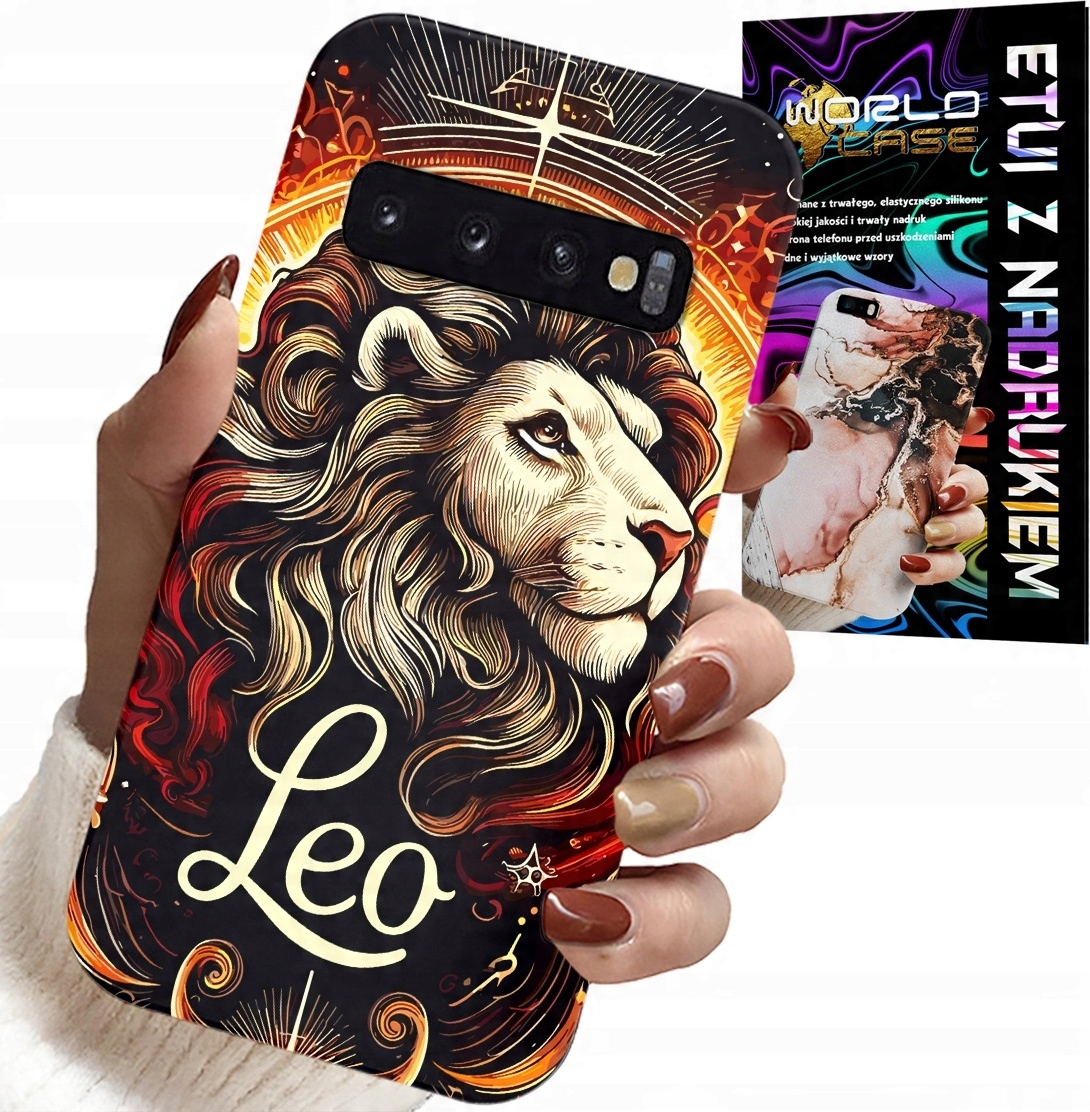 ETUI DO SAMSUNG GALAXY S10 - LEW, ZNAK ZODIAKU ASTRONOMIA, CASE + FOLIA