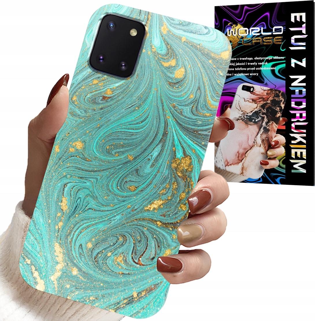 ETUI DO SAMSUNG GALAXY A81 - MARMURKOWE WZORY + SZKŁO HARTOWANE