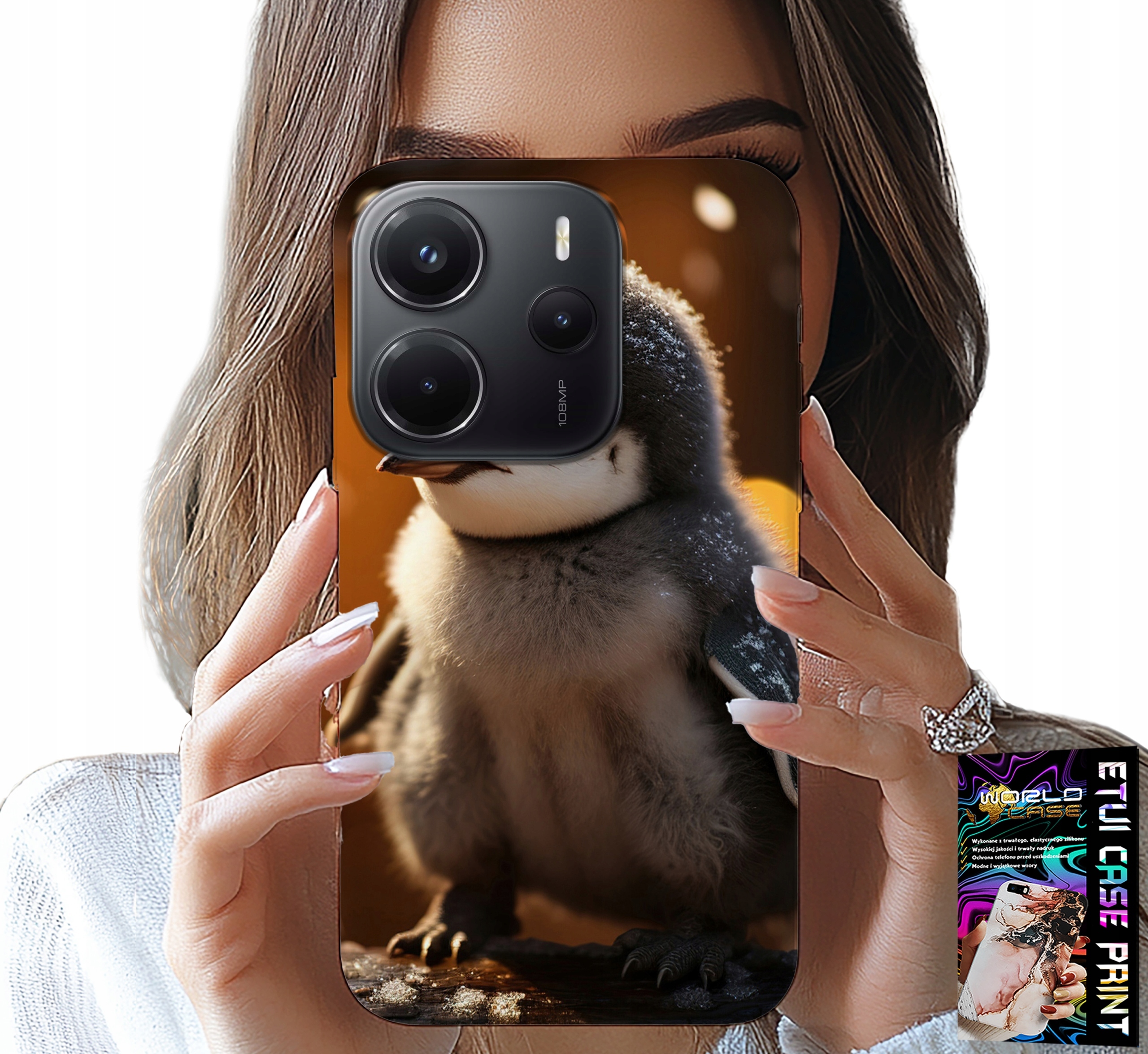 ETUI DO XIAOMI NOTE 14 4G - SŁODKI PINGWIN, TUPTAK, MADAGASKAR WZORY