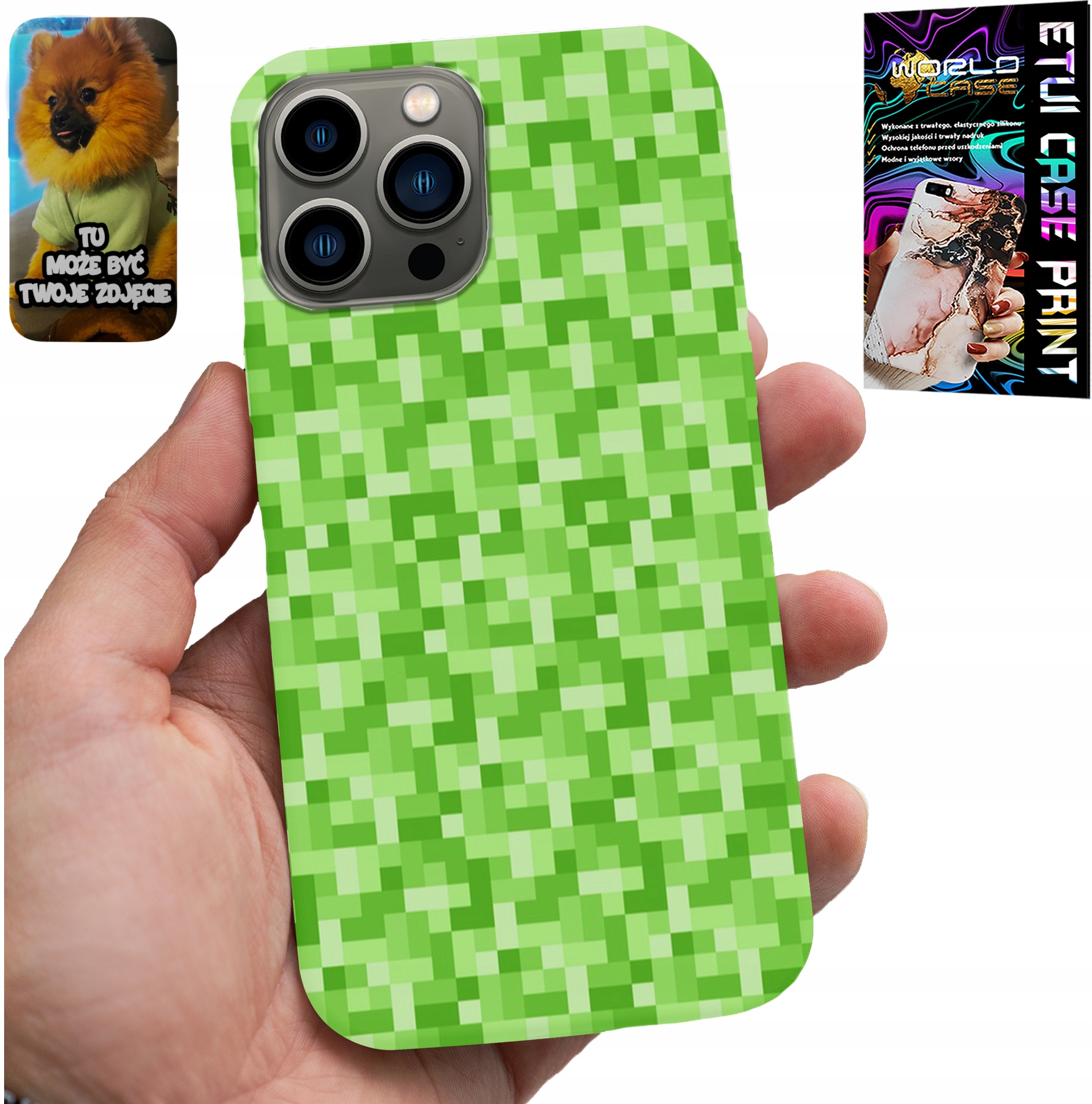ETUI DO IPHONE 13 PRO - WZORY Z GIER Z GRY PIKSEL PIKSELE PLECKI