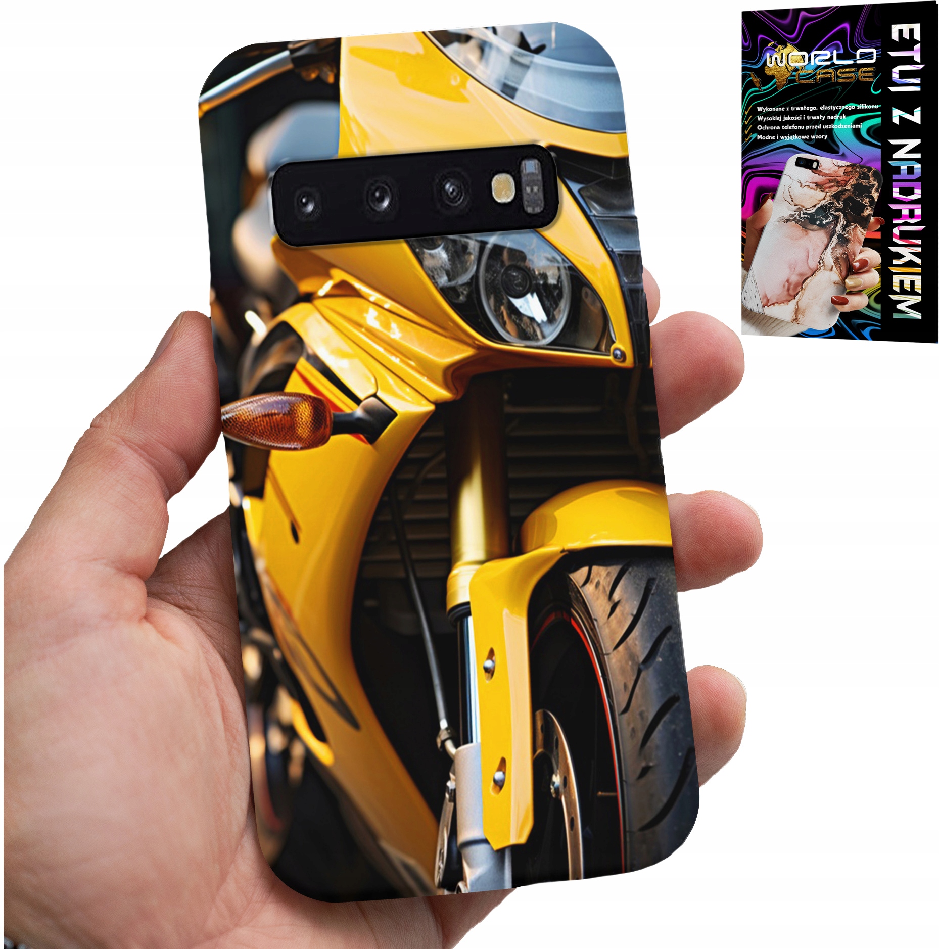 ETUI DO SAMSUNG GALAXY S10 PLUS - MOTOR MOTOCYKL FAN OBUDOWA CASE PLECKI