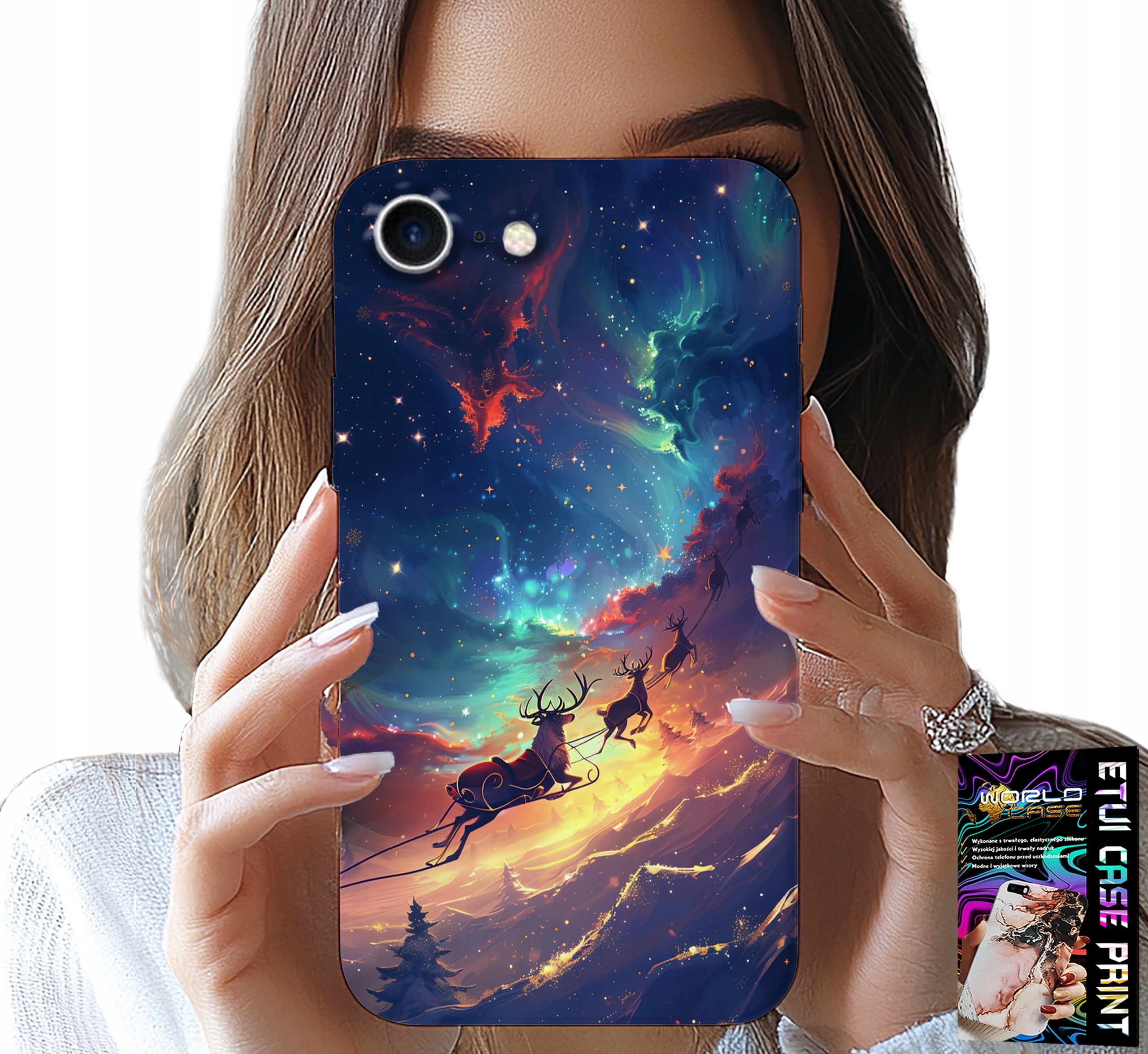 ETUI DO IPHONE 16e - RENIFEREK SŁODKI RENIFER ŚWIĄTECZNY WZÓR