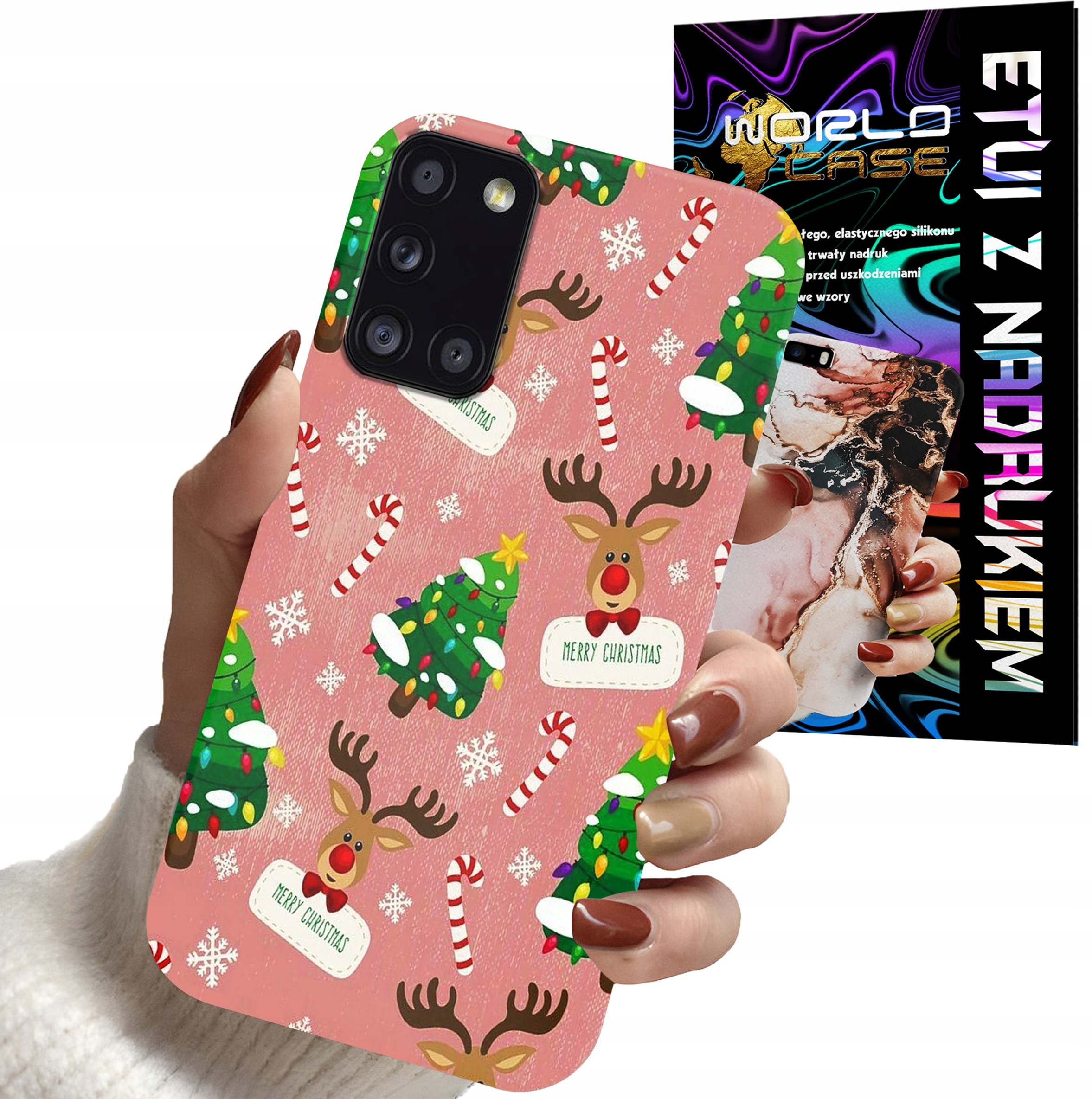 ETUI CASE DO SAMSUNG A31 - ŚWIĄTECZNE WZORY RENIFER MIKOŁAJ PREZENT