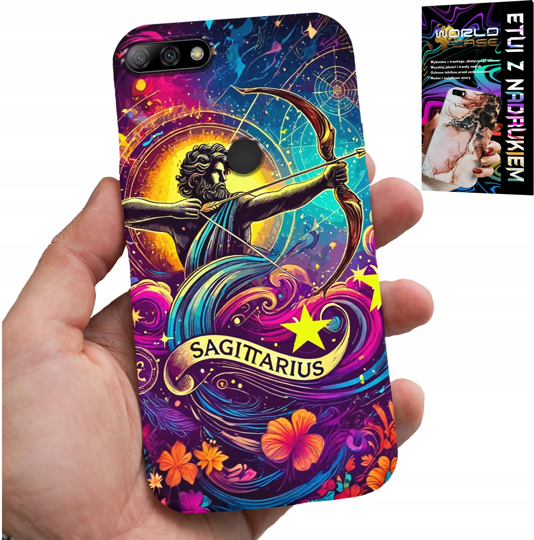 ETUI DO HUAWEI Y7 2018 - ZNAK ZODIAKU, STRZELEC ASTRONOMIA PLECKI