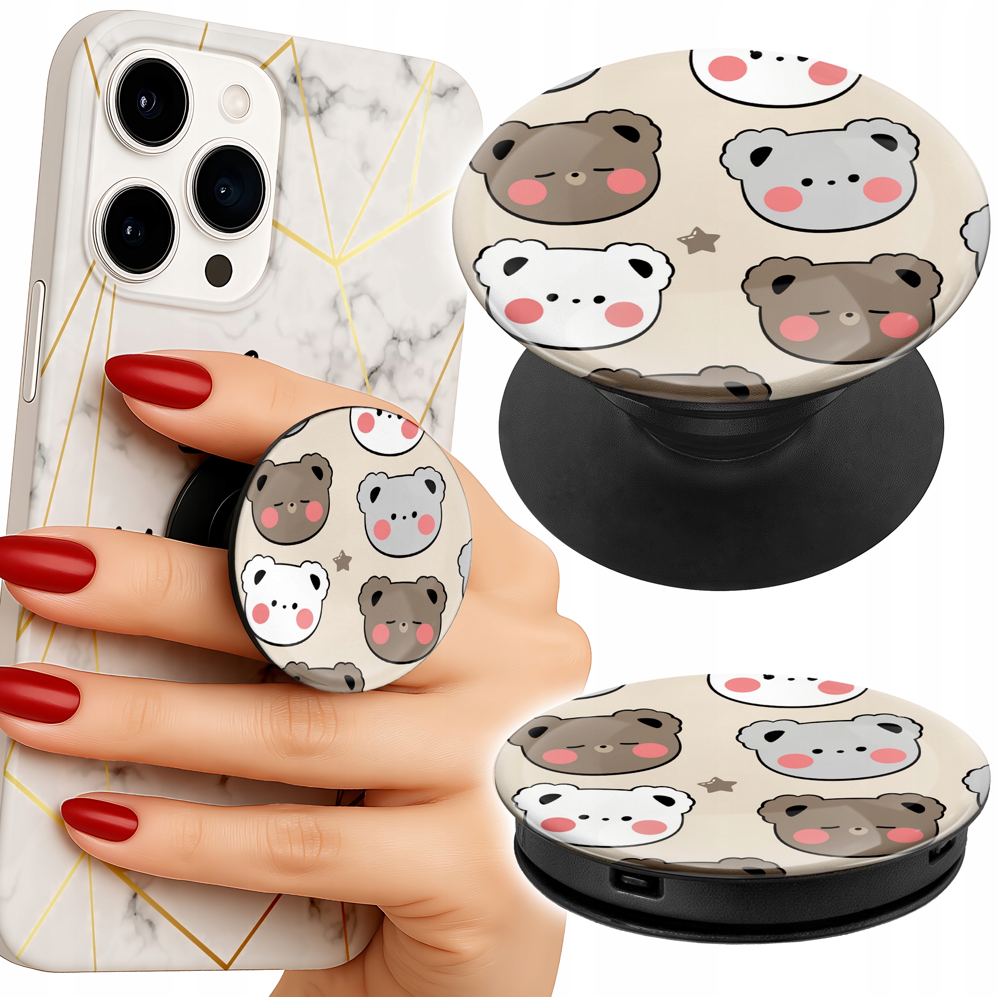 Uchwyt do telefonu Popsocket na palce/stojak MISIE WZORY DLA NAJMŁODSZYCH