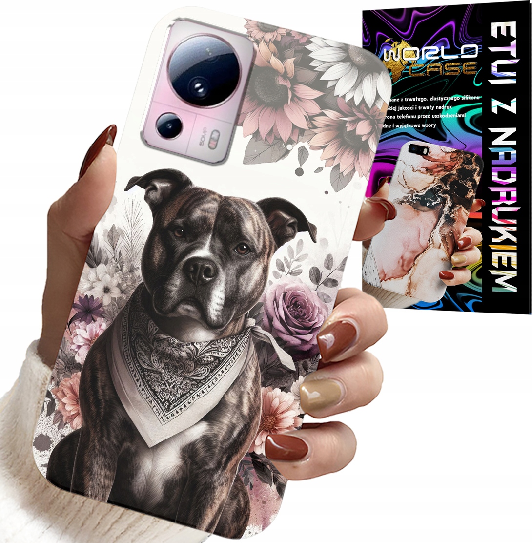 ETUI DO XIAOMI 13 LITE - PITBULL GROŹNE PSY FUTERAŁ PLECKI CASE