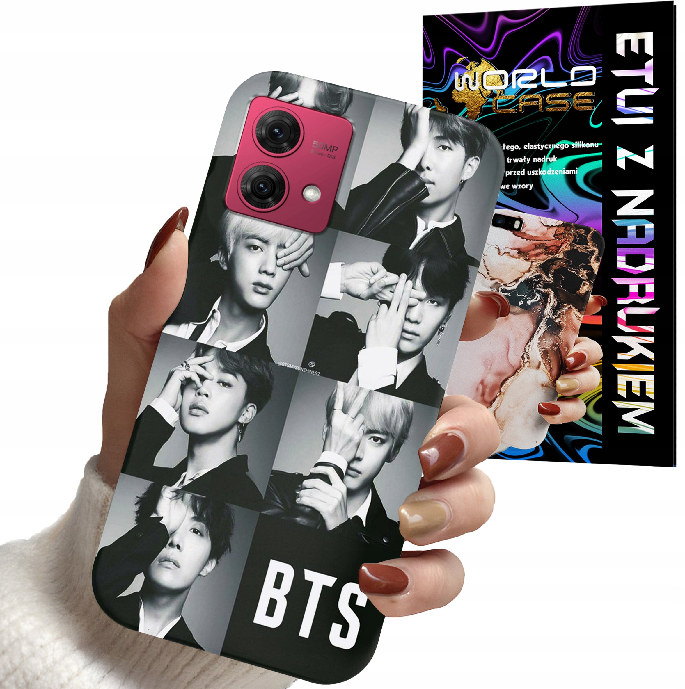 ETUI CASE DO MOTOROLA EDGE 40 NEO - BTS DAMSKIE WZORY KPOP GOT7 BLACKPINK