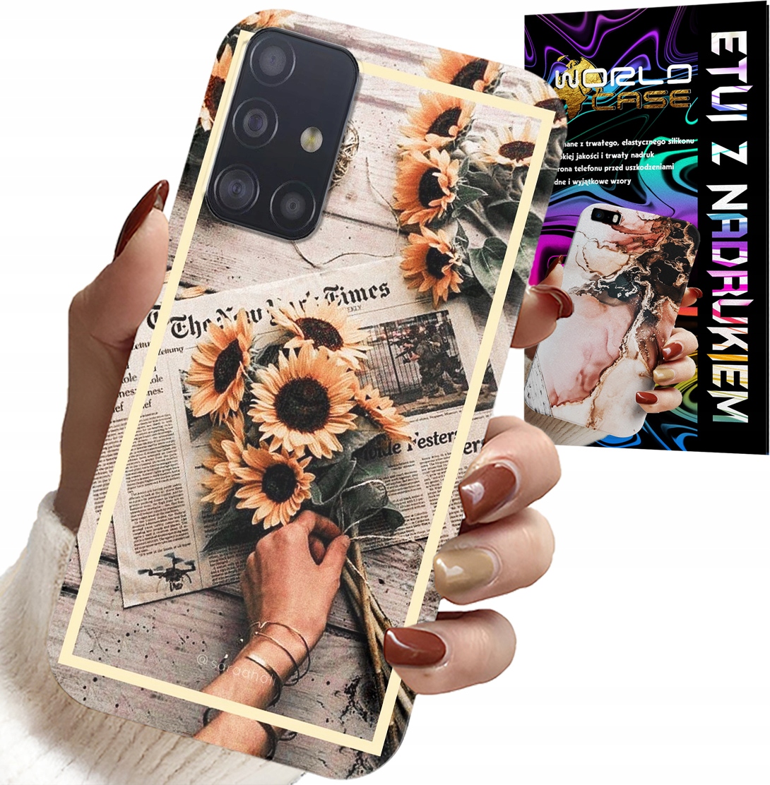 ETUI DO SAMSUNG GALAXY M31S - KWIATISTY WZÓR SŁONECZNIK SŁONECZNIKI