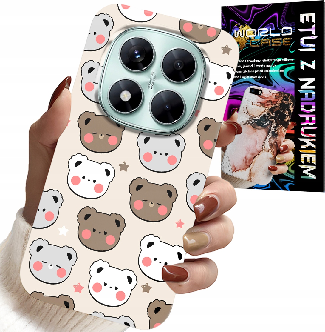 ETUI DO XIAOMI NOTE 14 PRO+ 5G - MIŚ MISIE WZORY DLA NAJMŁODSZYCH + SZKŁO