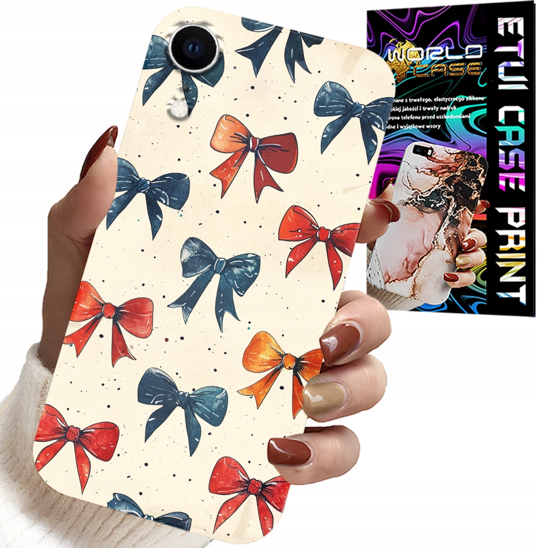 ETUI DO IPHONE XR - KOLOROWE WSTĄŻKI WSTĄŻKA MODNE WZORY