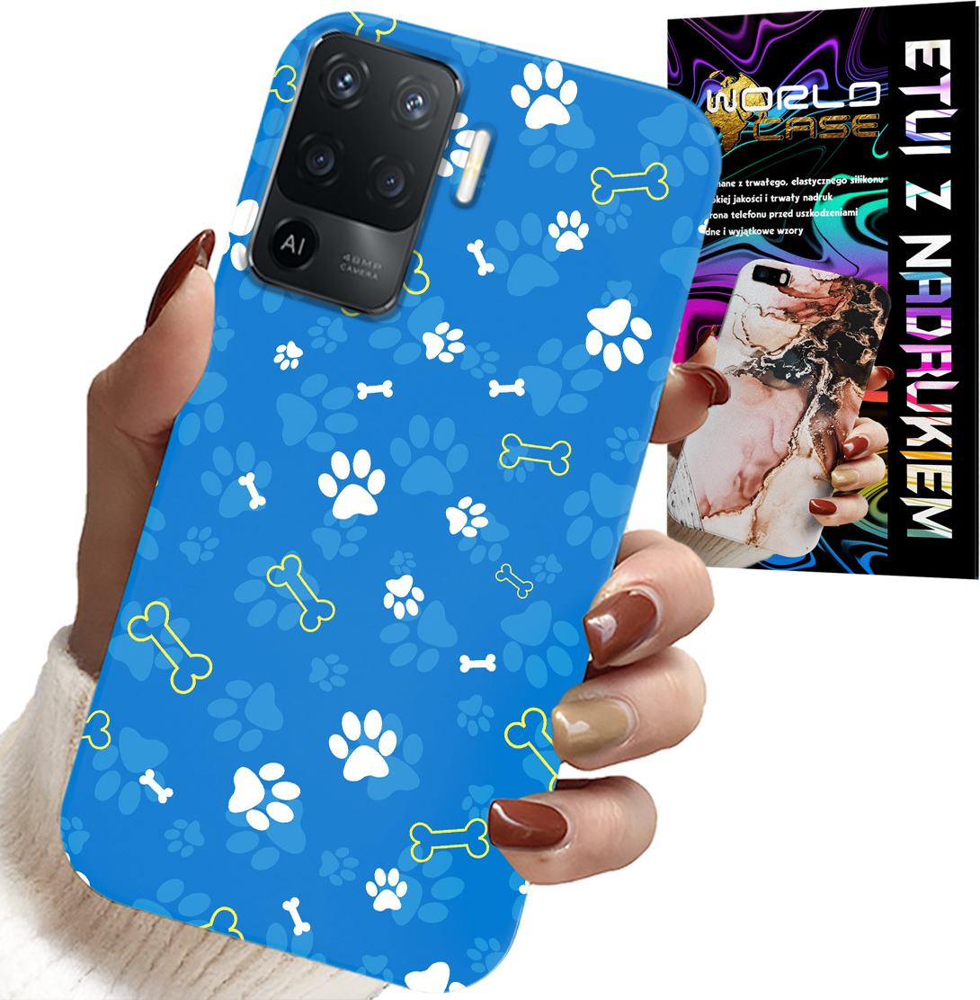 ETUI DO OPPO F19 PRO - ŁAPKI KOŚCI PIES PATROL WZORY DLA DZIECI