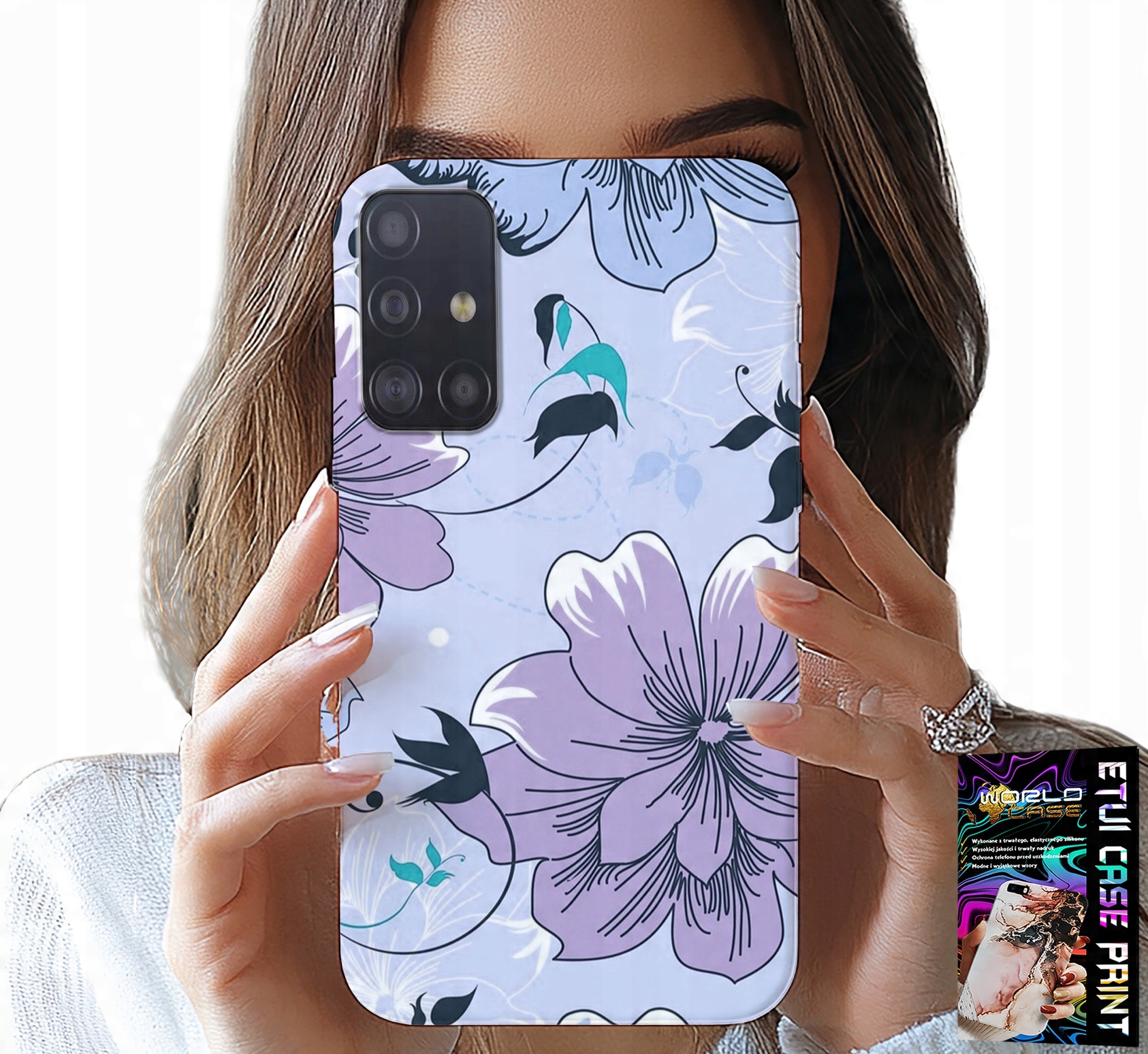 ETUI DO SAMSUNG GALAXY A71 - KWIATKI KWIECISTE MODNE WZORY PLECKI