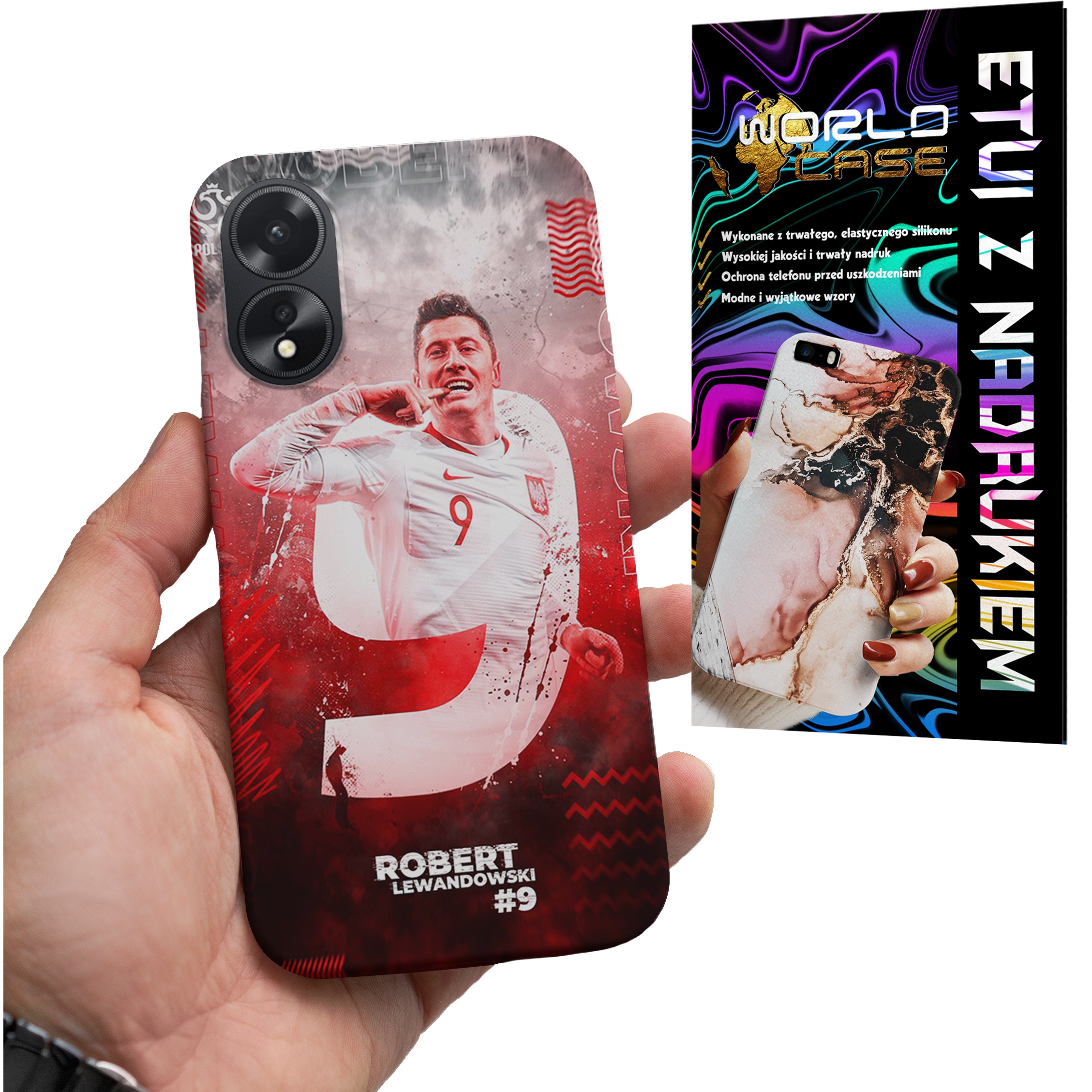 ETUI CASE DO OPPO A38 4G - FC BARCELONA LEWANDOWSKI PIŁKARSKIE WZORY