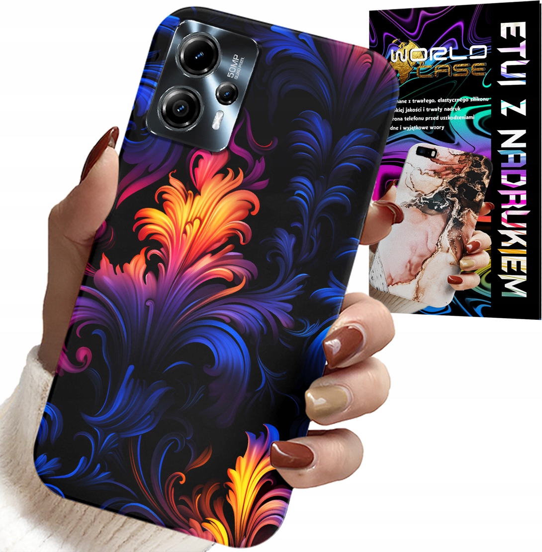 ETUI DO MOTOROLA G13 / G23 - ABSTRAKCYJNE KOLOROWE WZORY + FOLIA