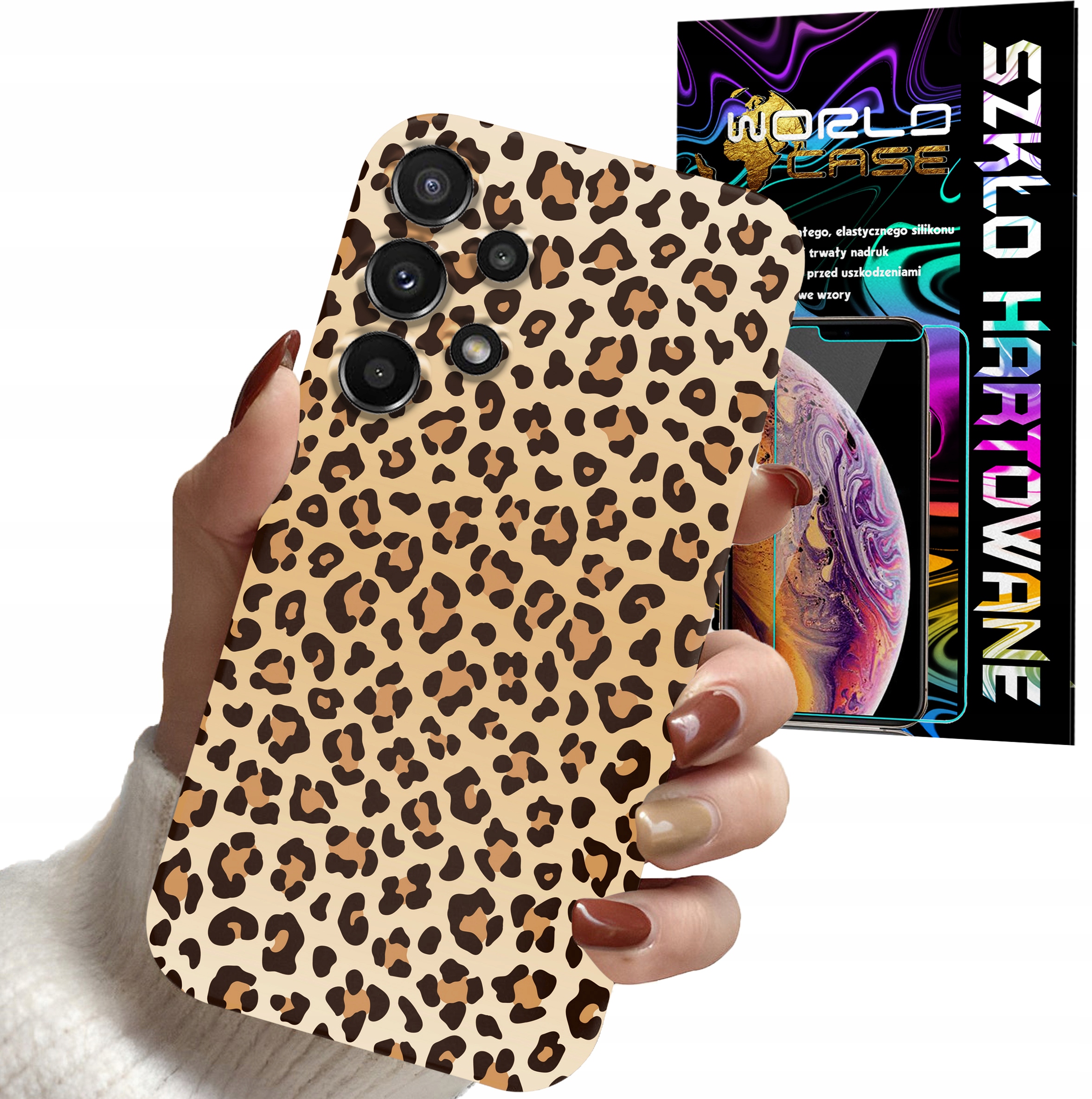 ETUI CASE DO SAMSUNG A13 4G - PANTERKA WZORKI MODNE WZORY DLA KOBIE + SZKŁO