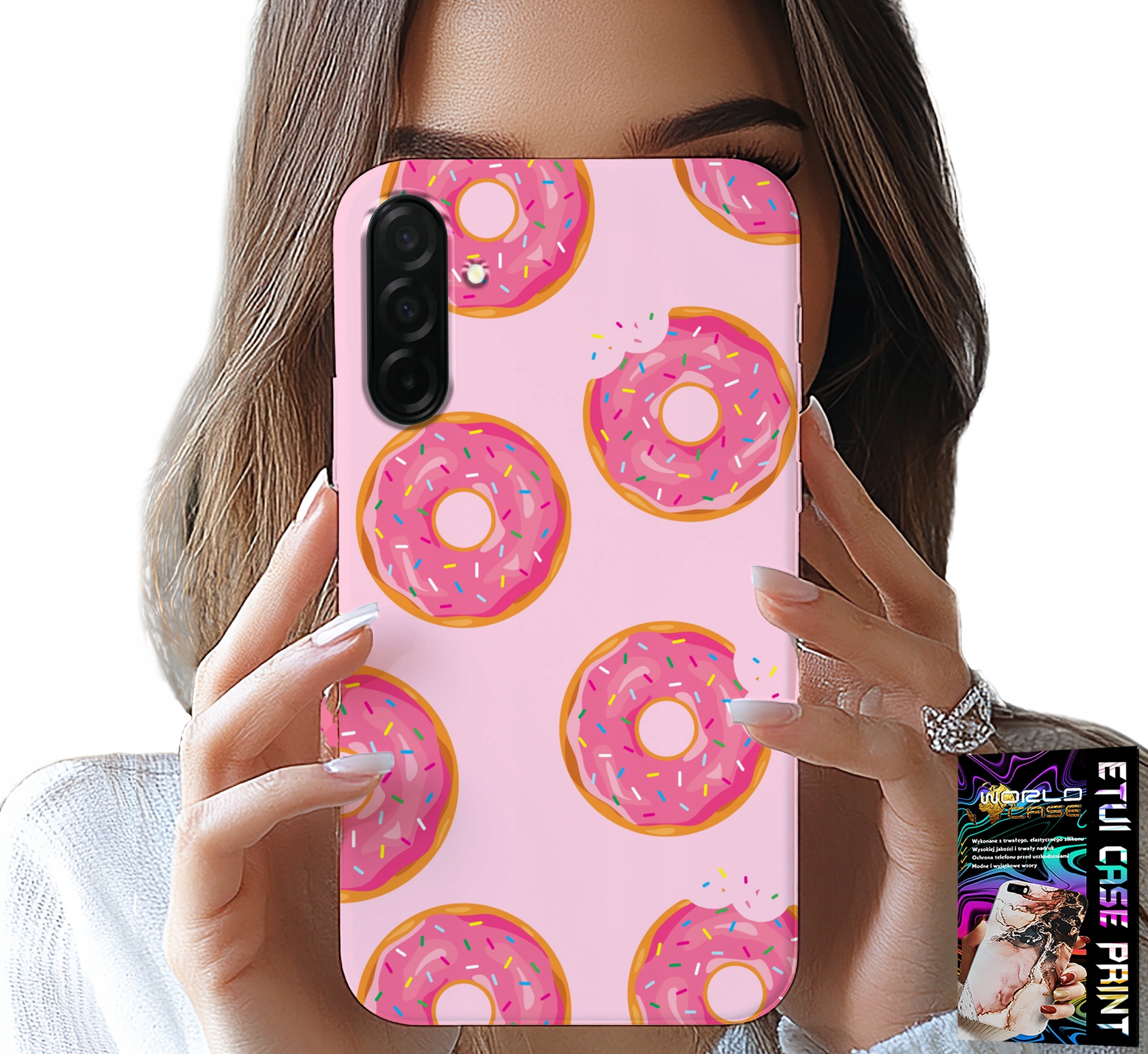 ETUI DO SAMSUNG GALAXY A26 5G - WZÓR Z PĄCZKAMI DONATAMI POLEWĄ CUKROWĄ