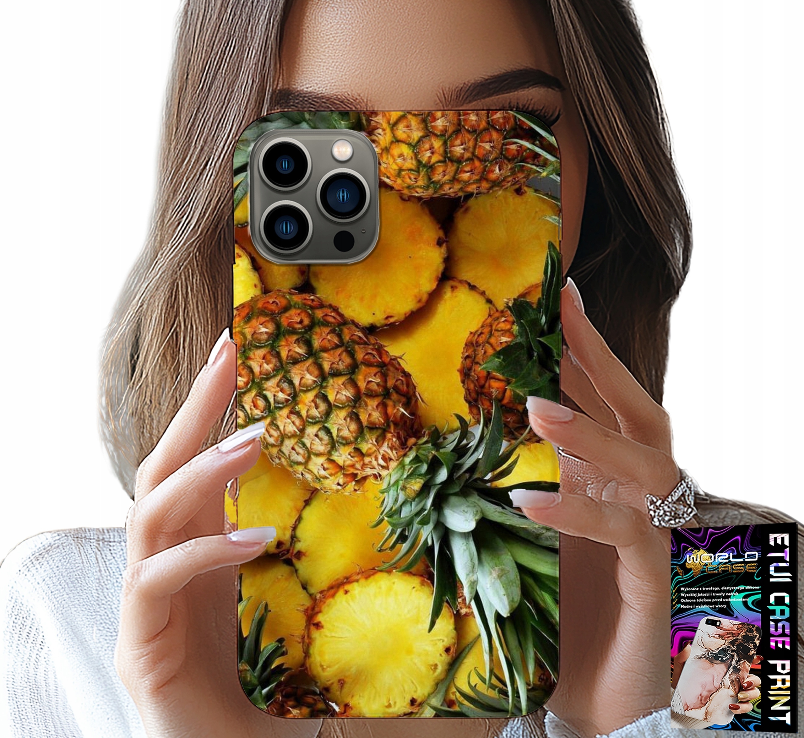 ETUI DO IPHONE 11 PRO - ANANAS OWOCOWY CASE OBUDOWA + SZKŁO