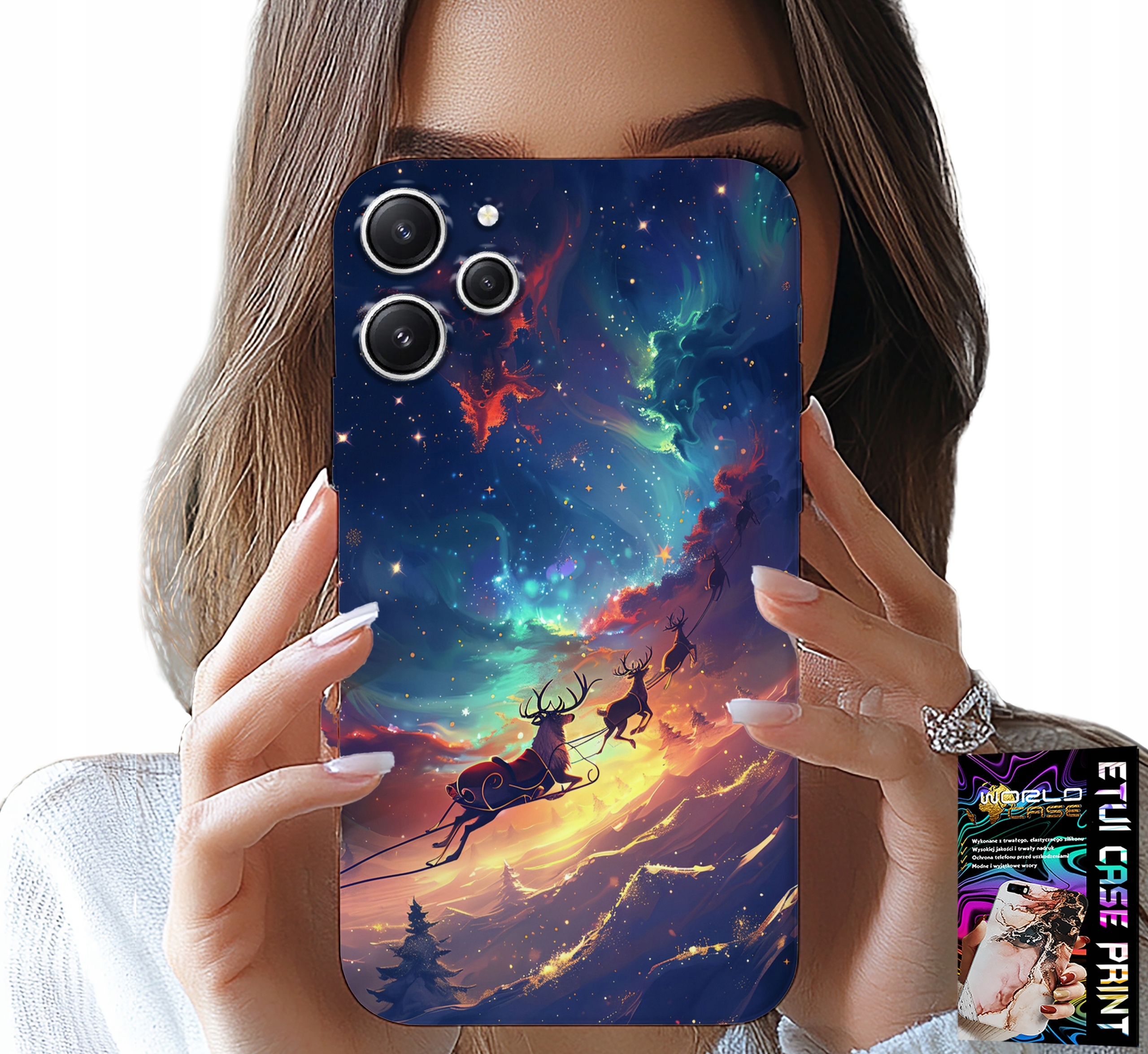 ETUI DO XIAOMI REDMI 12 4G - RENIFEREK SŁODKI RENIFER ŚWIĄTECZNY WZÓR