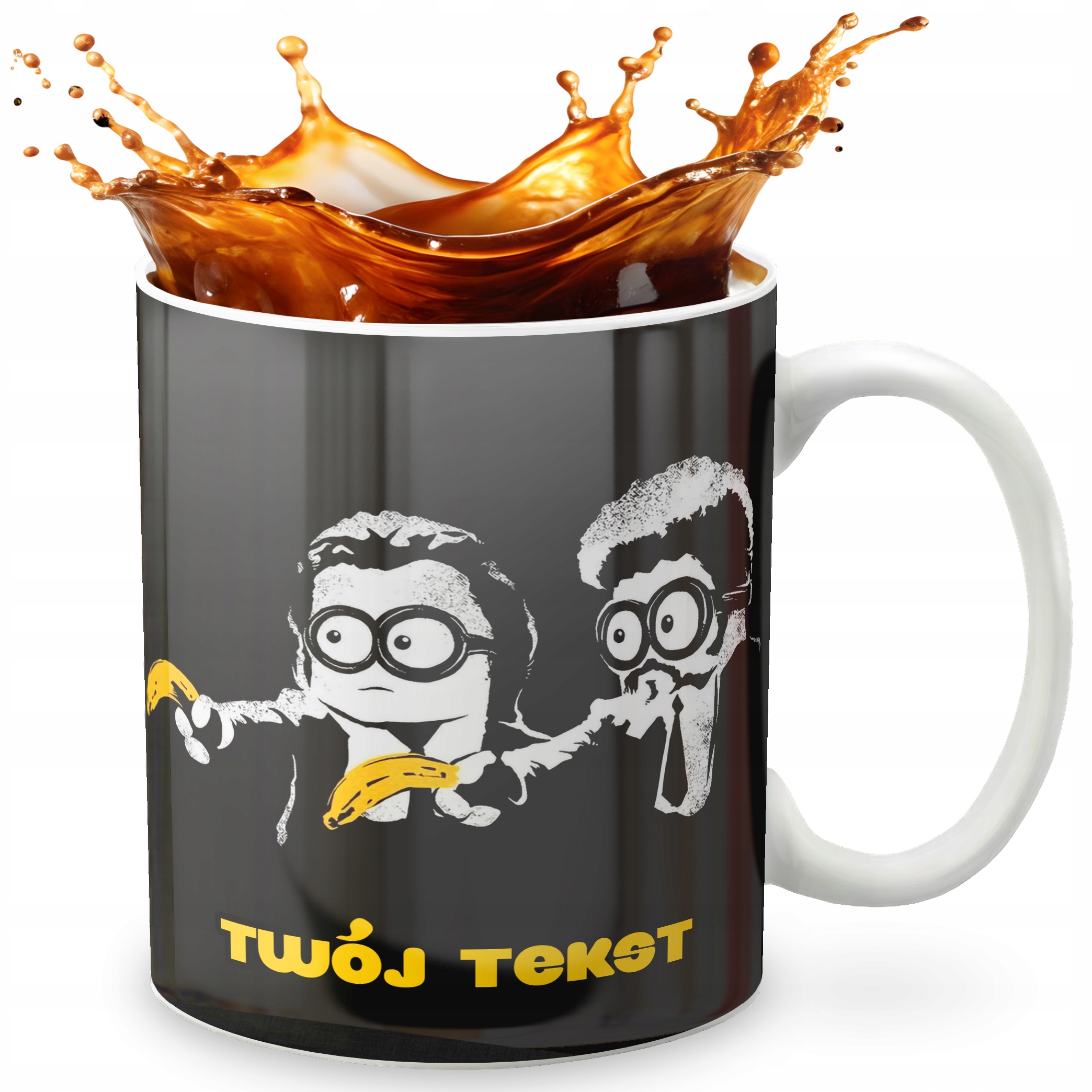 KUBEK 330ml GRAFIKA PREZENT ŚWIĘTA WZÓR - BAJKA MINIONKI PULP + IMIĘ