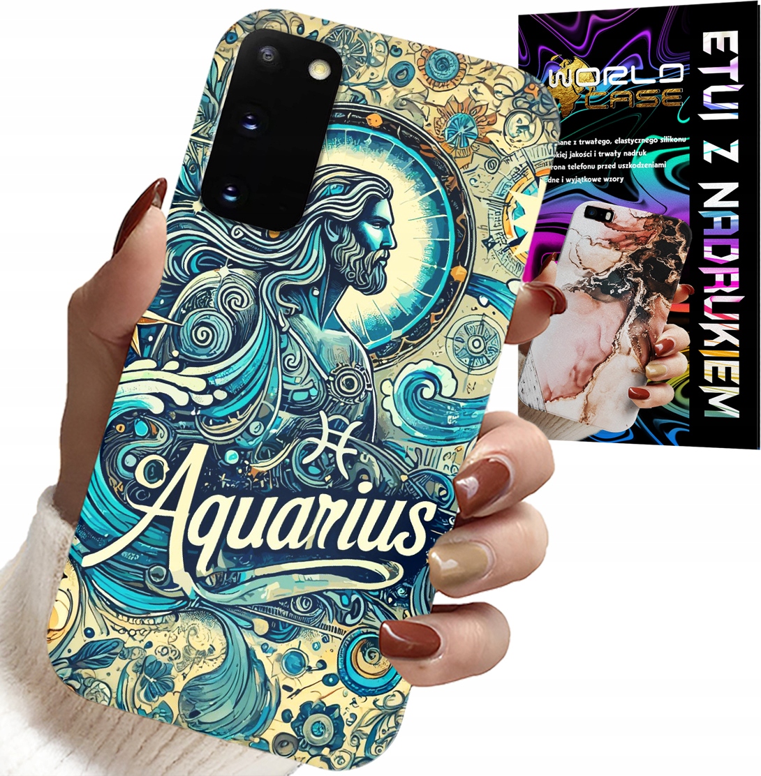 ETUI DO SAMSUNG GALAXY S20 - ZNAK ZODIAKU, WODNIK, ASTRONOMIA PLECKI