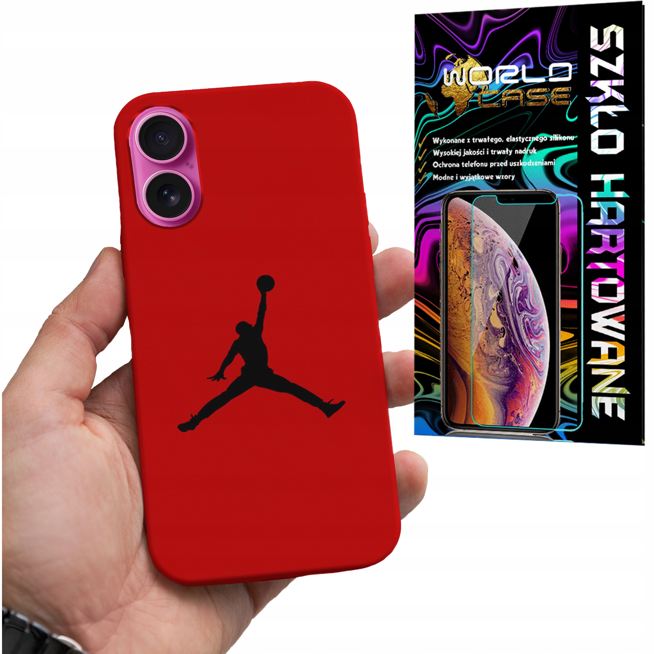 ETUI CASE DO IPHONE 16 PLUS - KOSZYKÓWKA WZORY DLA FANÓW NBA + SZKŁO