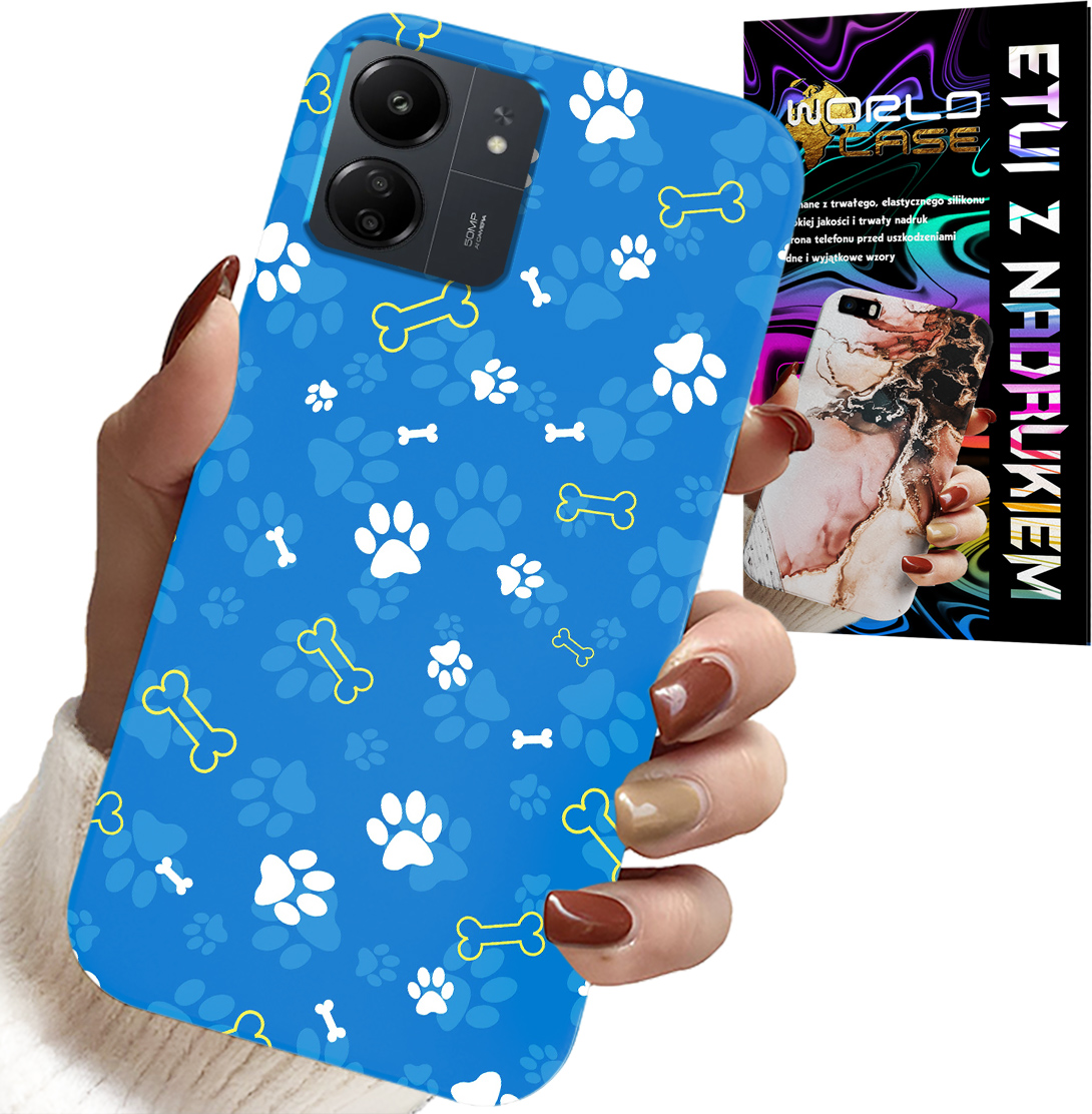 ETUI DO XIAOMI POCO C65 - ŁAPKI KOŚCI PIES PATROL WZORY DLA DZIECI