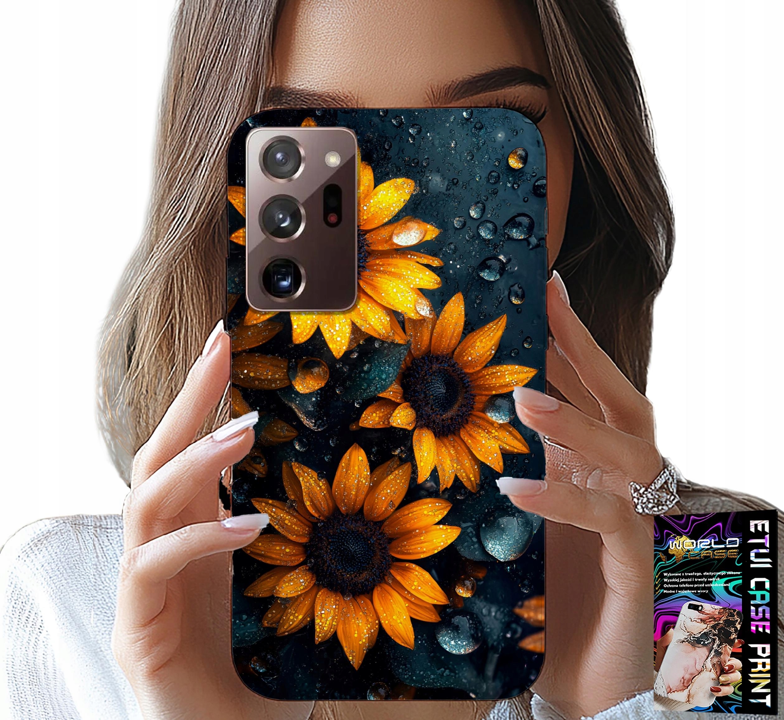 ETUI DO SAMSUNG NOTE 20 ULTRA - SŁONECZNIKI, SŁONECZNIK, KWIECISTE WZORY