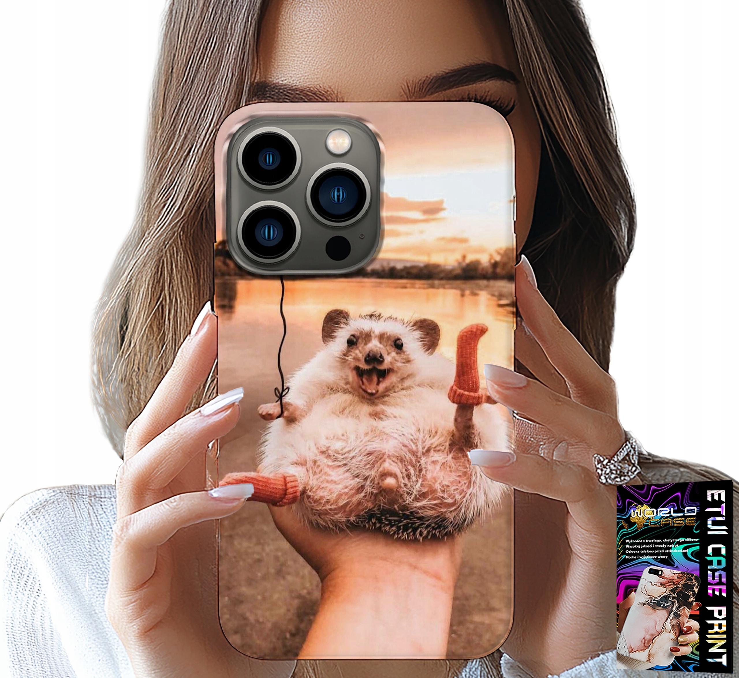 ETUI DO IPHONE 16 PRO - Z NADRUKIEM SŁODKI JEŻYK PIGMEJSKI, CASE