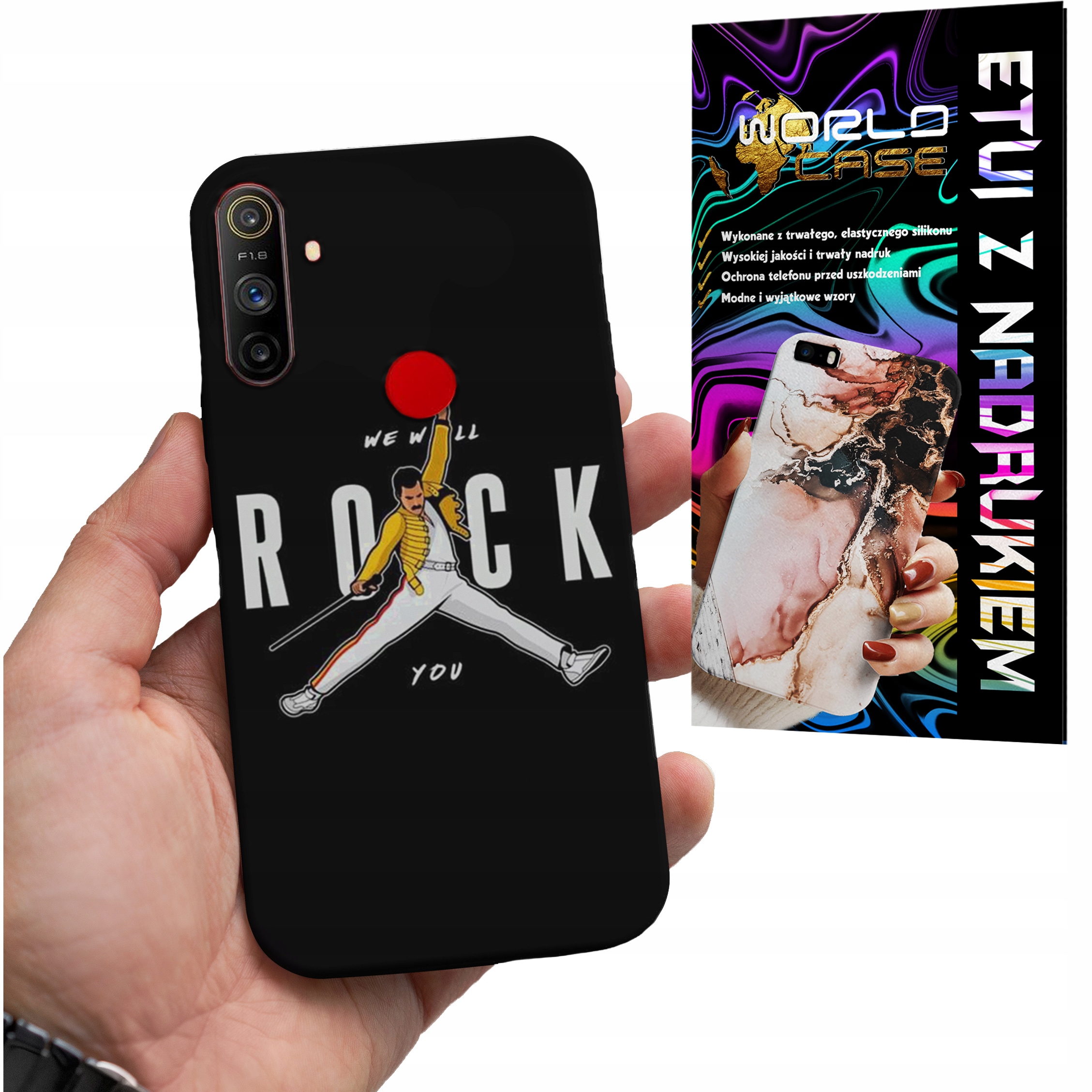 ETUI CASE DO REALME C3 - ROCK KAPELE WZORY FAN POKROWEIC PLECKI