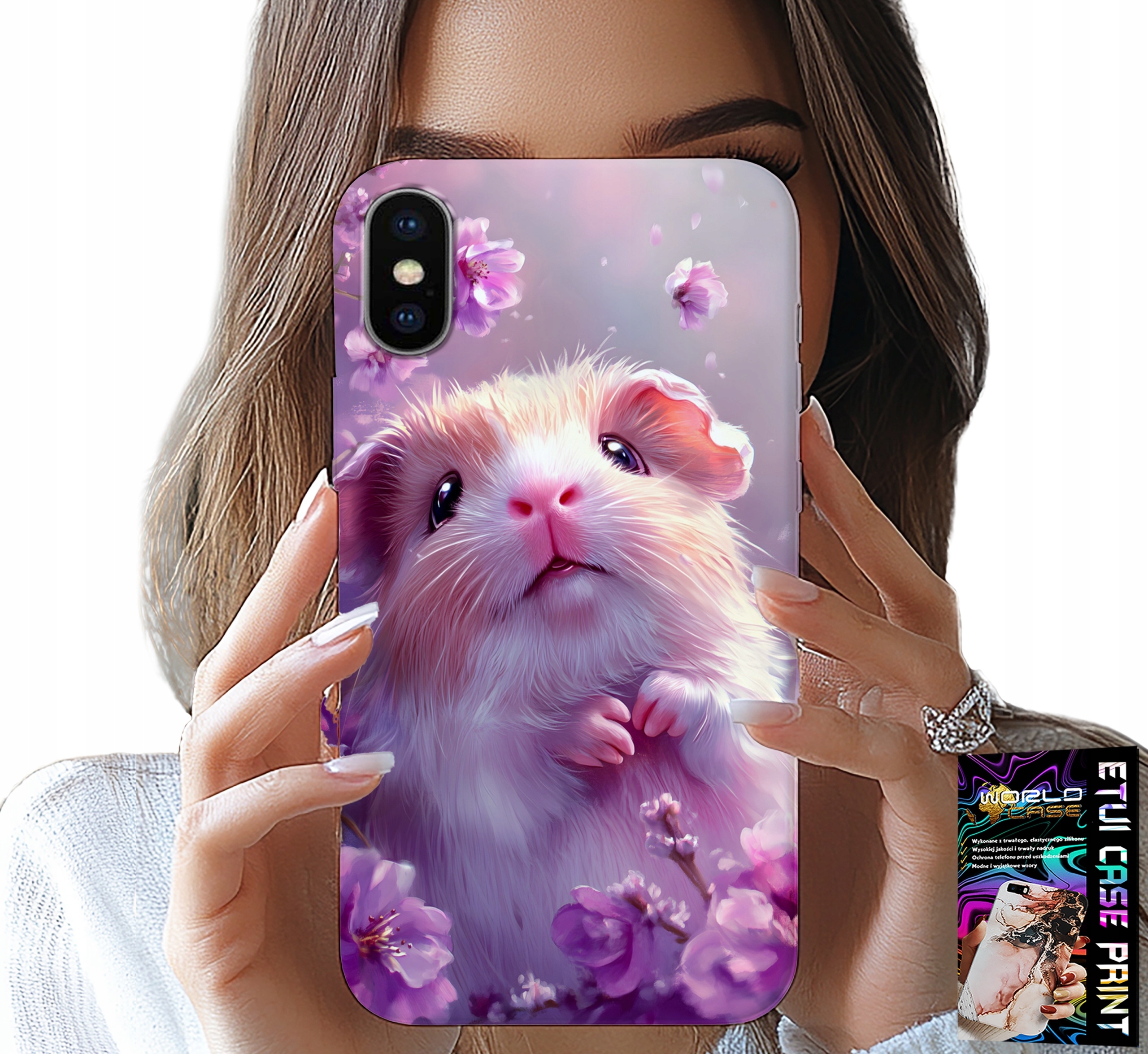 ETUI DO IPHONE XS MAX - SŁODKI CHOMIK, GRYZONIE WZORY DLA DZIECI