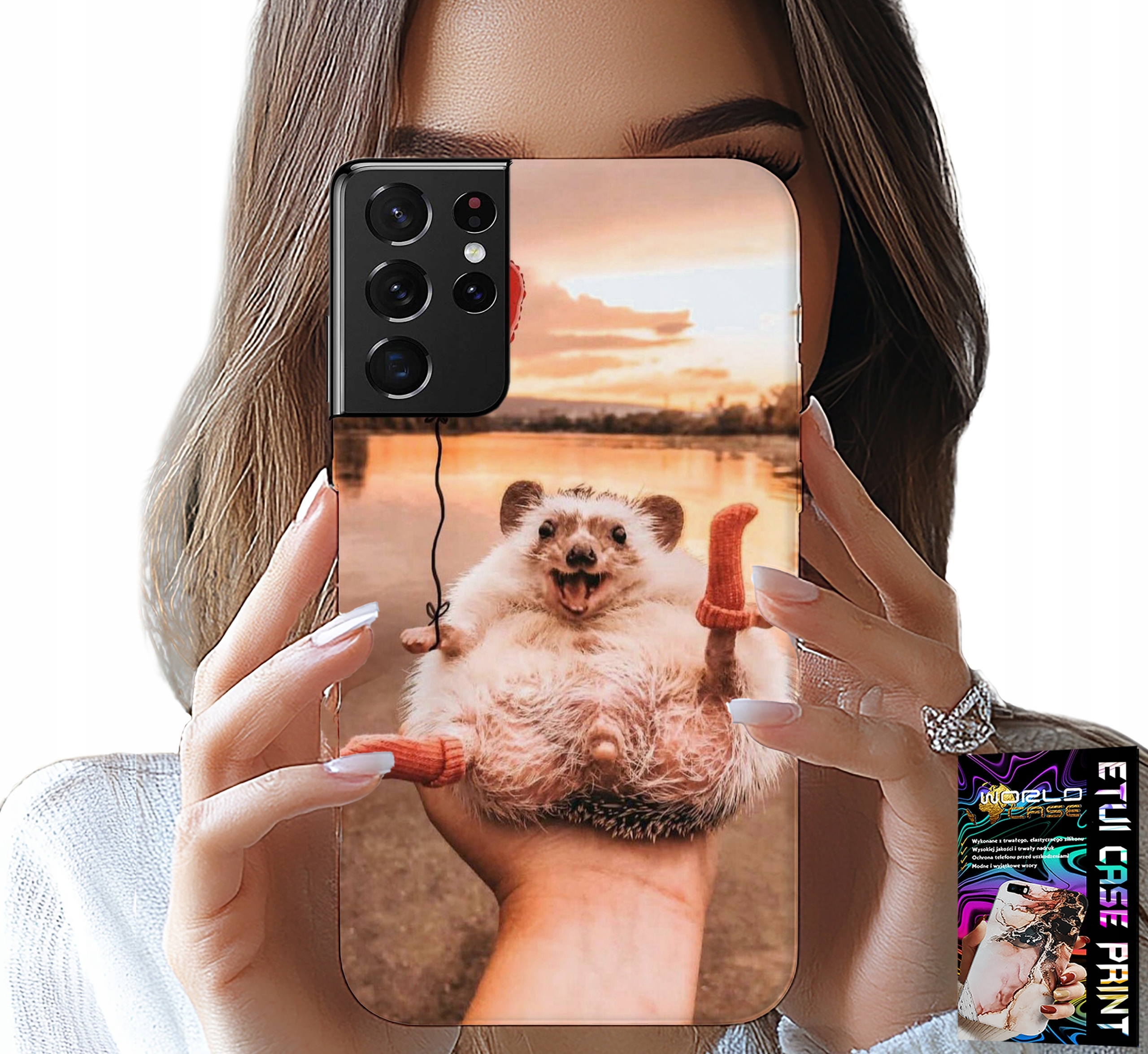 ETUI DO SAMSUNG GALAXY S21 Ultra - Z NADRUKIEM SŁODKI JEŻYK PIGMEJSKI, CASE