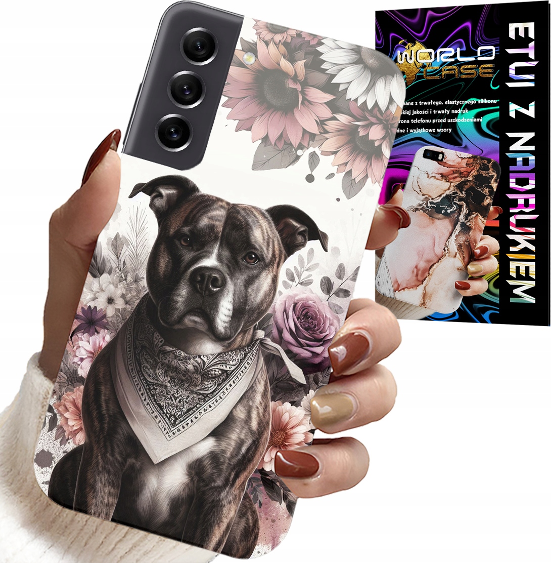 ETUI DO SAMSUNG GALAXY S21 FE - PITBULL GROŹNE PSY FUTERAŁ PLECKI CASE